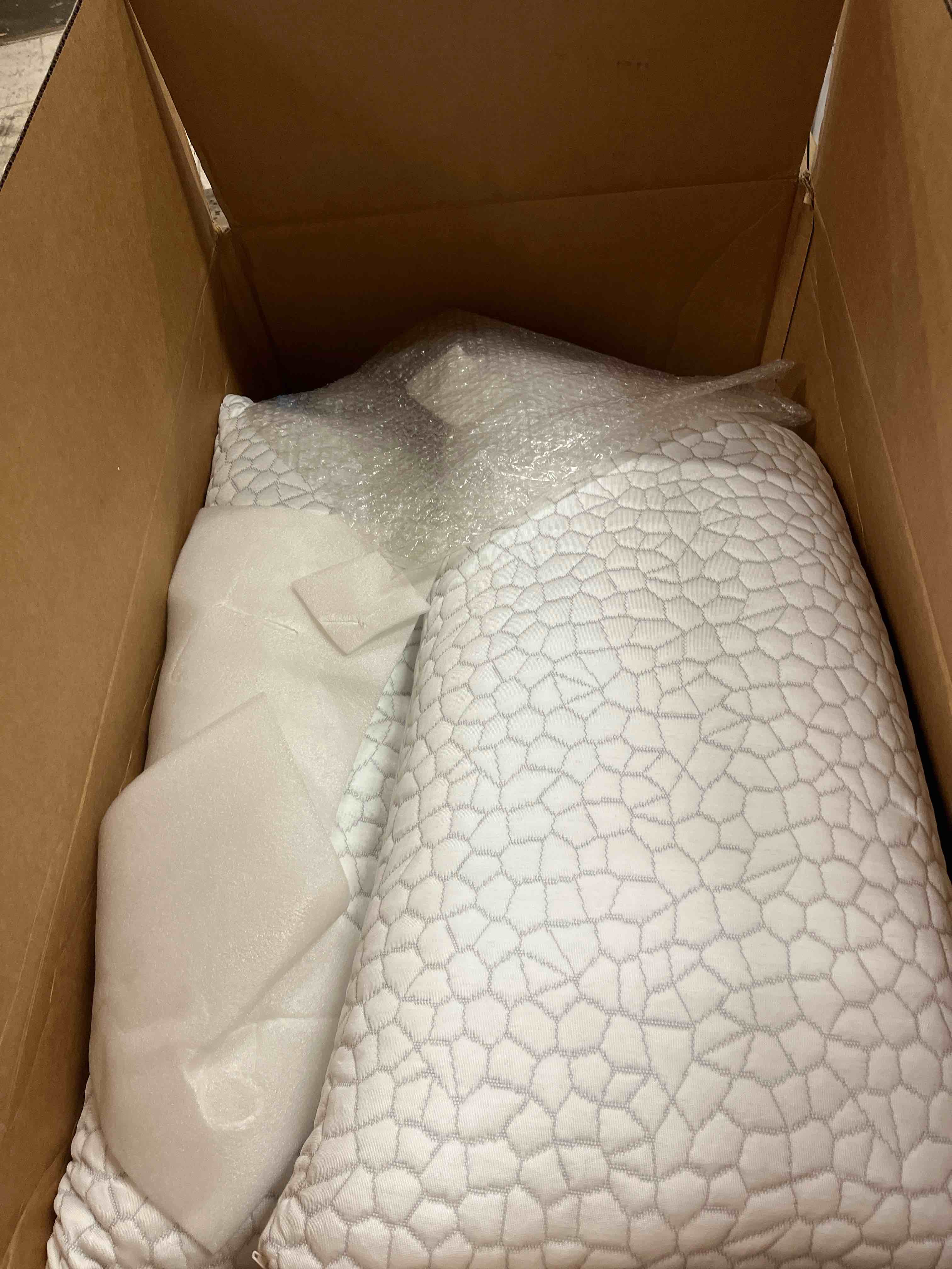 Condition photo showing Good Condition for qutool cooling pillow for sleeping, certipur-us shredded memory foam king pillows set of 2, cool pillow for hot sleepers adjustable firm pillow for side, back, stomach sleepers soft yet support, white