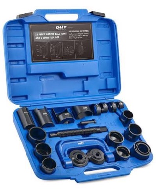 orion motor tech master ball joint press kit, 23pc ball joint press & u joint removal kit with sockets and universal adapters, heavy duty ball joint tool set