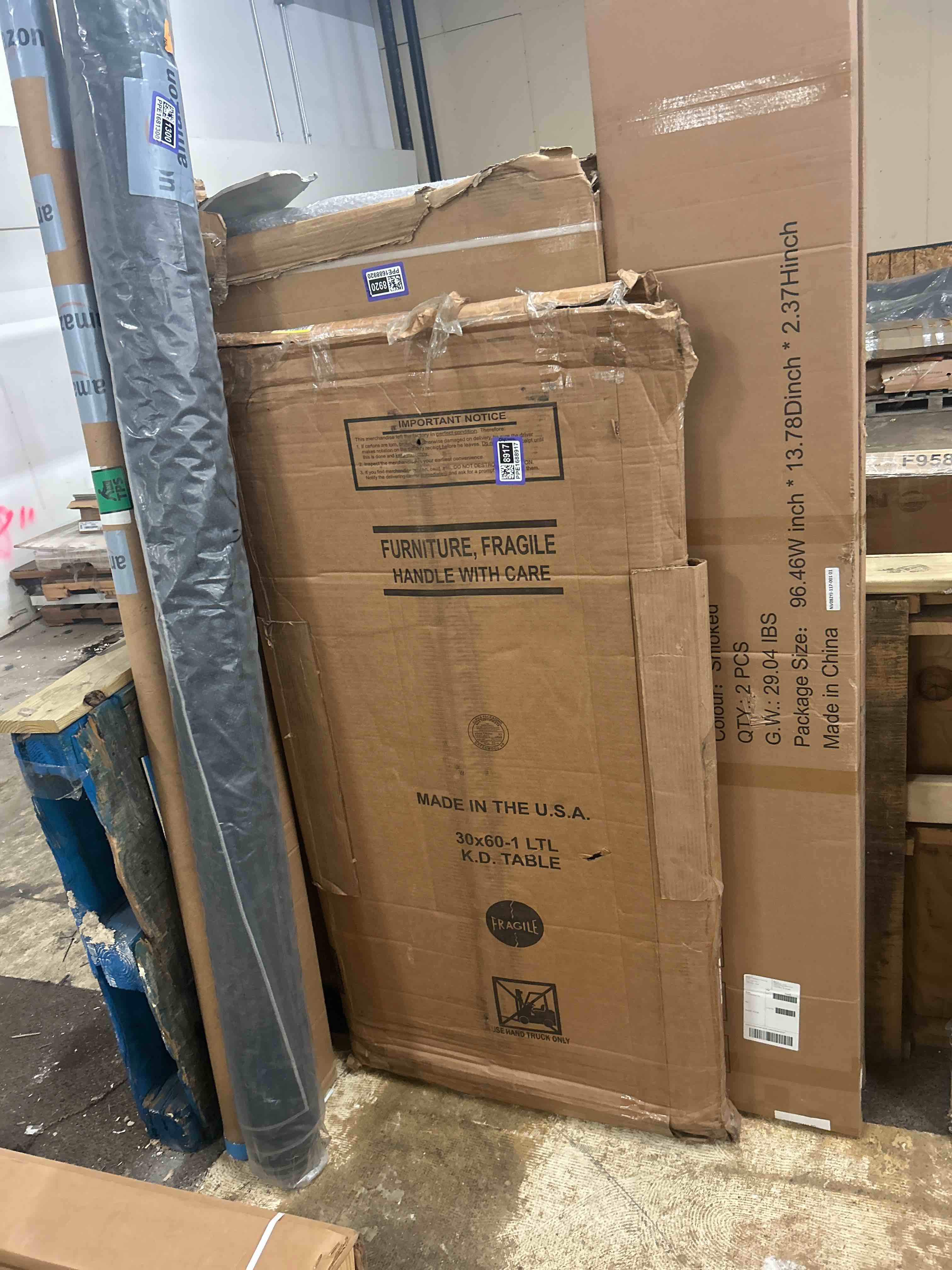 Condition photo showing New/Like New for (missing legs) children's factory baseline 60"x30" rect. table, homeschool/playroom furniture, kids activity table for preschool/classroom learning, 22" legs, royal blue