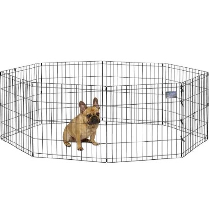 Condition photo showing New/Like New for midwest homes for pets dog exercise pen & playpen, 24"w x 24"h, with door, black