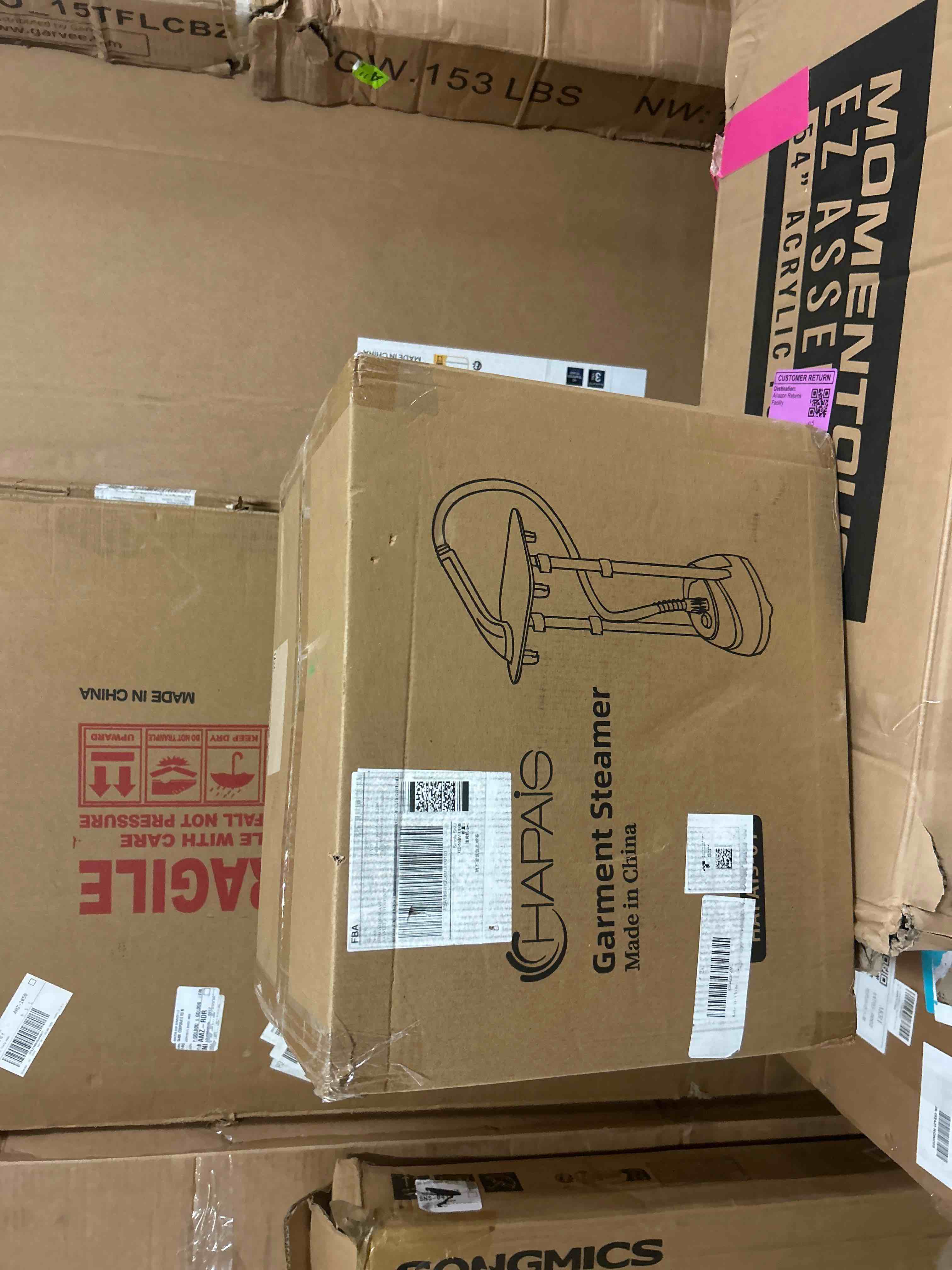 Condition photo showing New/Like New for hapais steamer for clothes,1800w standing garment steamer with 30s fast heat,2l tank for 1 hour,professional clothes steamers for 10 fabric modes,2-in-1 flat & hanging ironing