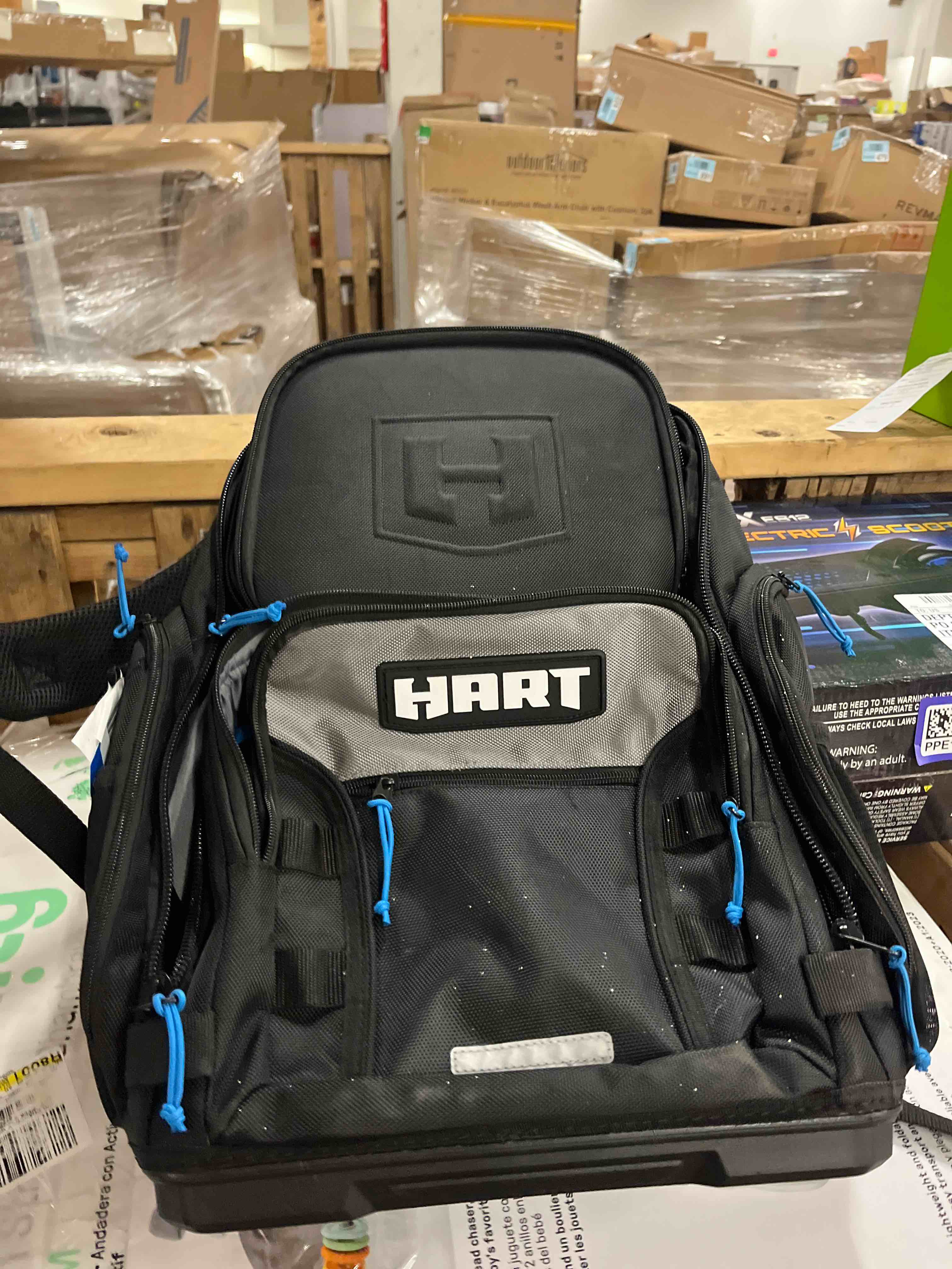 Condition photo showing New/Like New for hart 29-pocket tool backpack