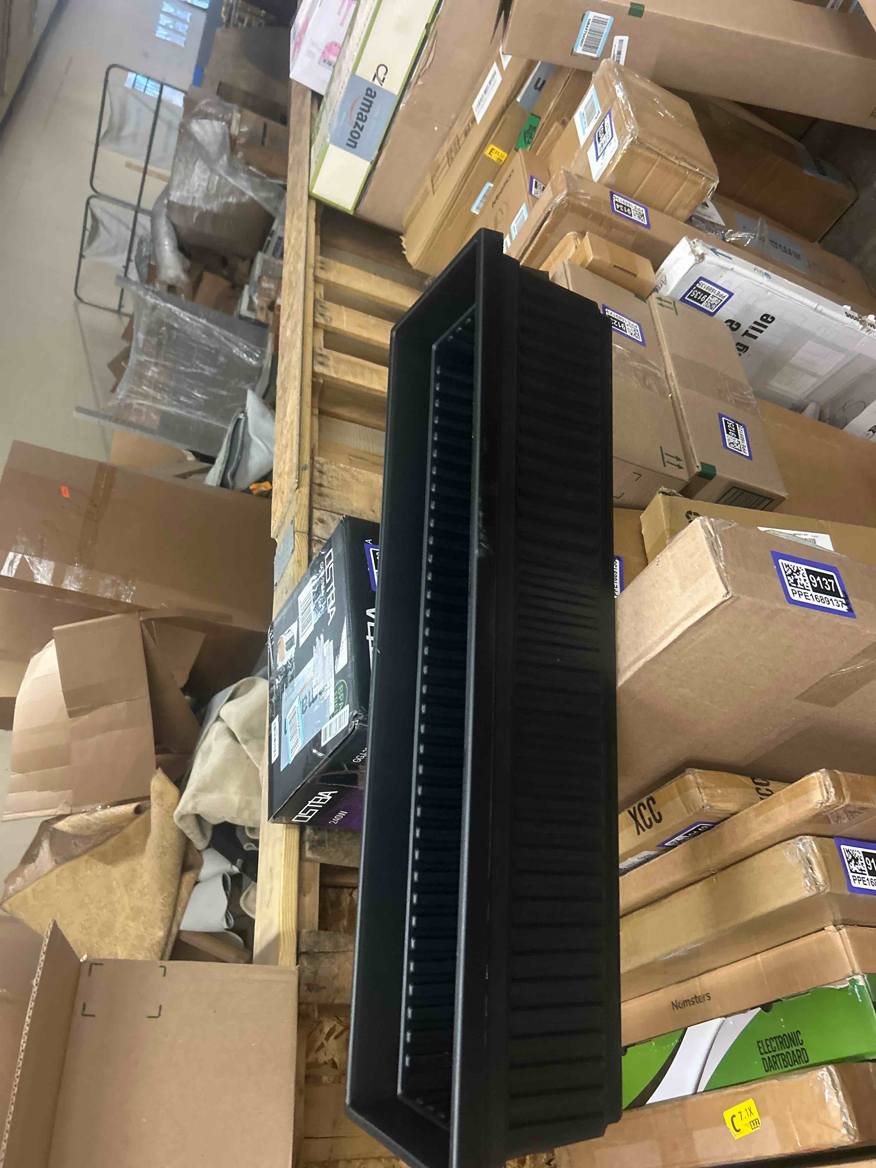 Condition photo showing New/Like New for 2 pack root & vessel poly-pro plastic flower box planter, black, 24-inch