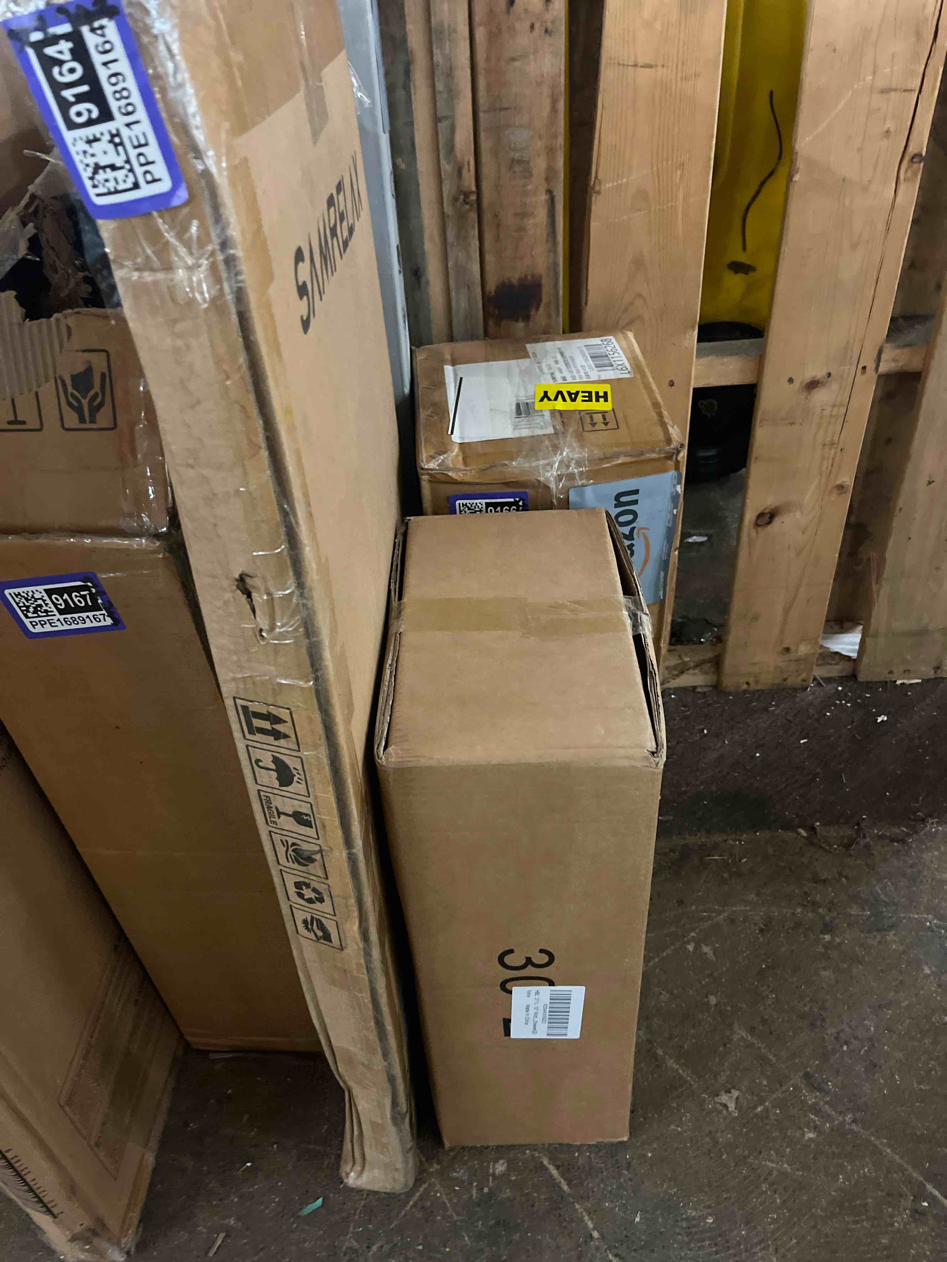 Condition photo showing New/Like New for hbl' 2 pack | 21" deep pull out cabinet organizer adhesive, 12-inch wide sturdy carbon steel roll-out drawers, designed for frameless cabinets, slide-out shelves for pantry.