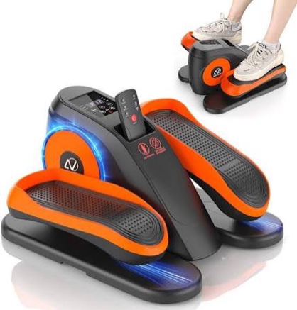 Condition photo showing New/Like New for putnen under desk elliptical machine, electric elliptical leg exerciser for seniors with 12 adjustable, portable quiet elliptical exercise machine, seated pedal exerciser with remote control (orange)