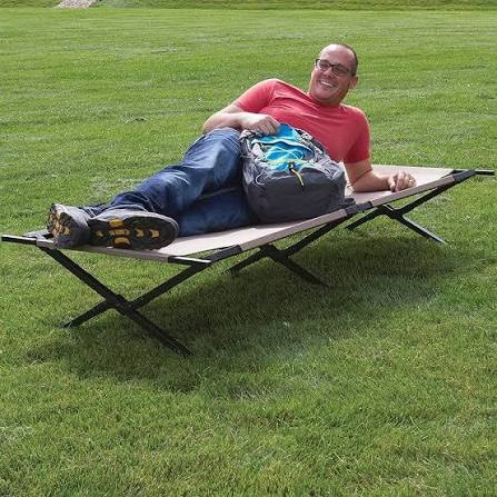 coleman trailhead ii folding cot, camping bed with easy setup & takedown, supports adults up to 6ft 2in or 300lbs