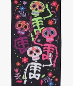 Day of the Dead Recuerdame Fabric Door Banner 13.75" X 29.5 Dia De Los Muertos