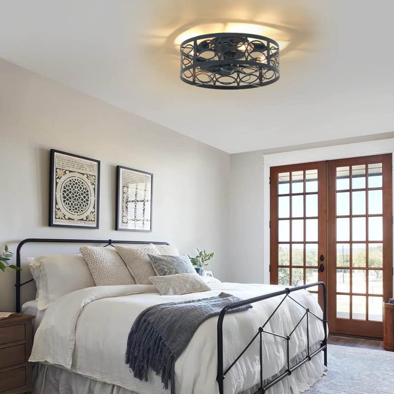 Zailey 18.9'' Farmhouse Caged Ceiling Fan with Light Kit and Remote