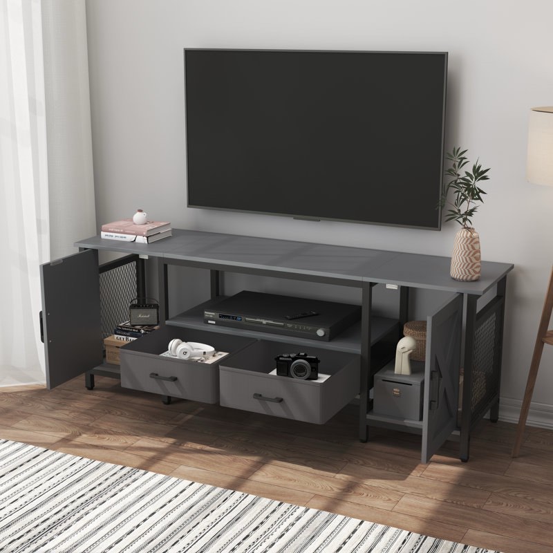 63 inch TV Stand for TVs up to 75 inches Brown By Gracie Oaks