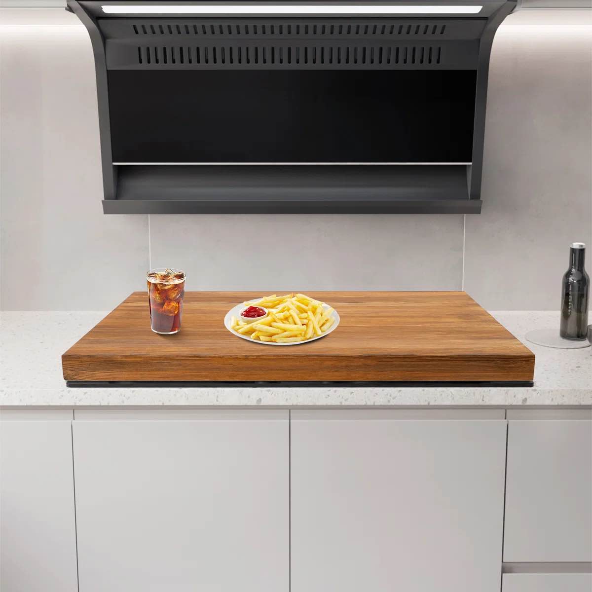 wood stove top cover noodle board for electric stove and gas stove with handles