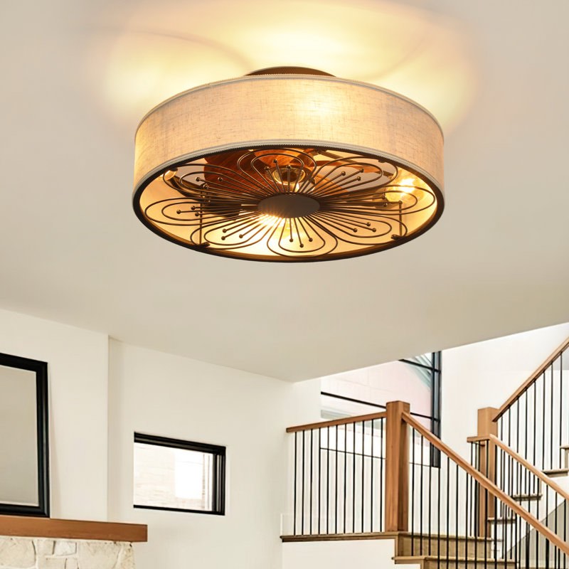 arachne 19.6'' ceiling fan with light kit and remote control included