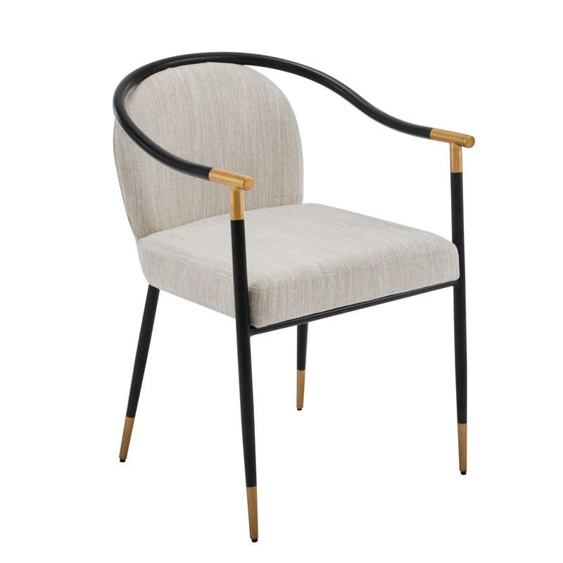  Mercer41 Jaquayla Gold-Tipped Modern Dining Chairs