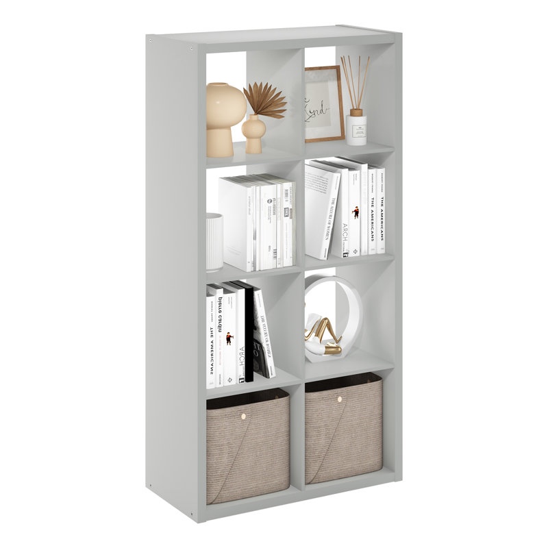 57.91'' h x 30'' w 8-cube bookcase