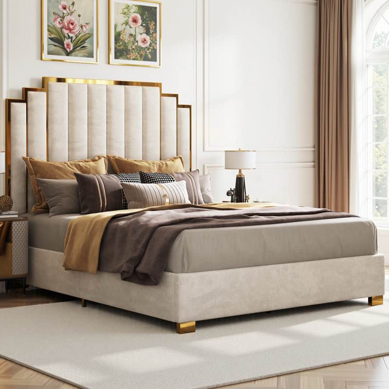 duncanville upholstered platform king bed