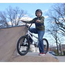 20" kent bicycles spector bmx bicycle, fits rider 4'2" - 5', black/white, child/tween/teen, unisex