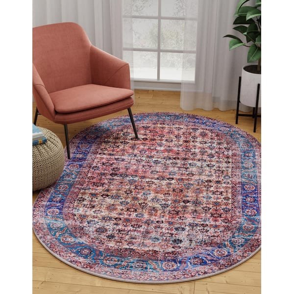 Transitional Glane Collection Oval Area Rug