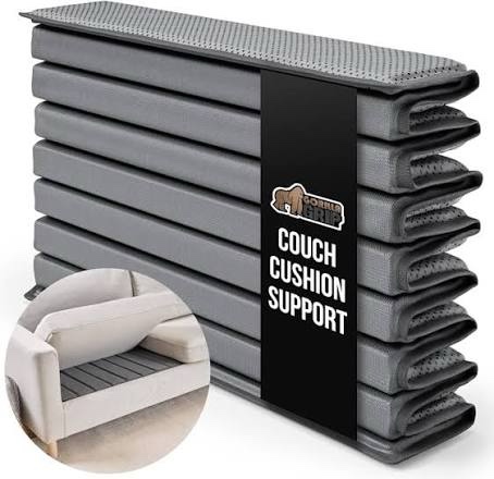 GORILLA GRIP Heavy Duty Couch Cushion Support Board to Fix Sagging Sofas, 21.5 x 78 Oversized Sofa, Thick Plywood Boards Add Strong Seat Supports, Stay in Place Replacement Stuffing Under Couches Grey