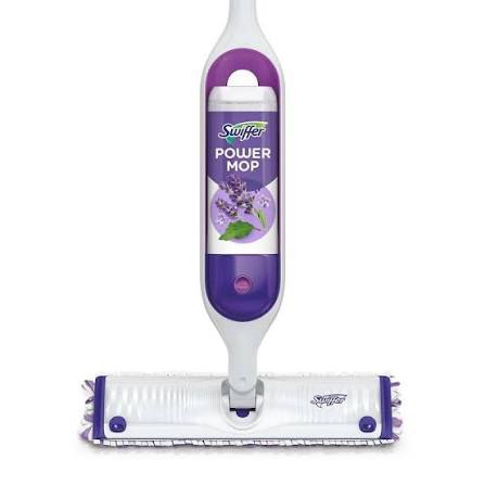 Swiffer PowerMop Multi-Surface Mop Kit for Floor Cleaning, Includes PowerMop, 2 Mopping Pad Refills, 1 Cleaning Solution with Fresh Scent and 2 Batteries