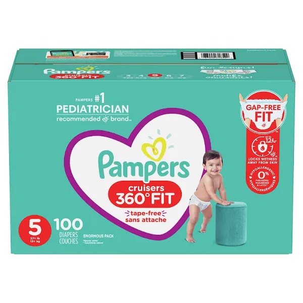 Pampers Cruisers Diapers 360 Size 5  128 Count (Select for More Options)