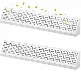 landhoow 2 pack 24 inch baseboard register diffuser, vent covers for home floor wall baseboard vent covers supply floor register diffuser, white
