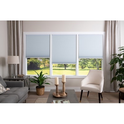 allen + roth 71-in x 60-in White Room Darkening Blackout Cordless Cellular Shade
