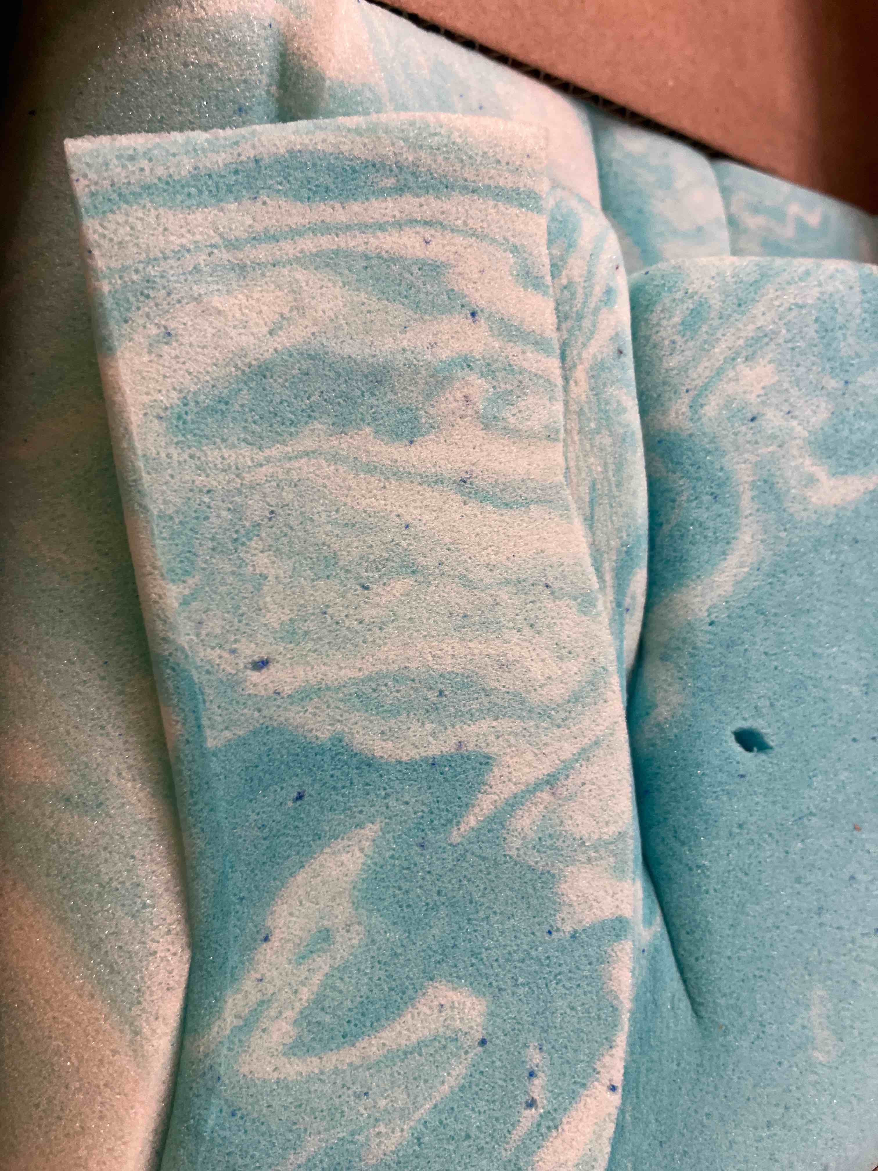 Condition photo showing Good Condition for Sweetcrispy Mattress Topper Full, 3 Inch Thick Memory Foam Gel Infused Cooling Toppers Pad for Full Size Bed, Sleeper Sofa, RV, Camper, CertiPUR US Certified, Ventilated and Breathable, Blue