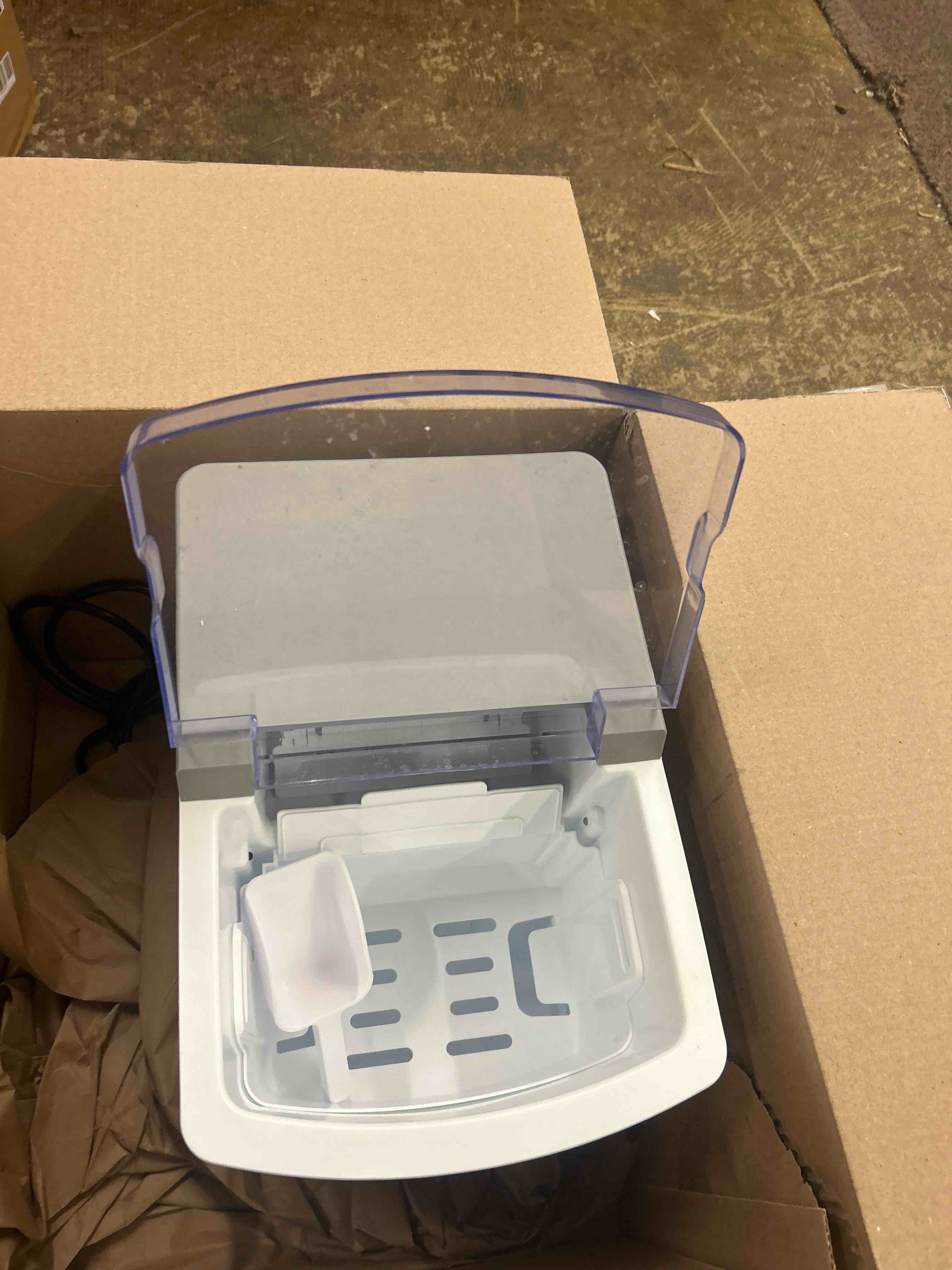 Condition photo showing Good Condition for Igloo Electric Countertop Ice Maker Machine - Automatic and Portable - 33 Pounds in 24 Hours - Icecube Maker - Plastic Scoop and Basket - Ideal for Iced Coffee and Cocktails - Stainless Steel