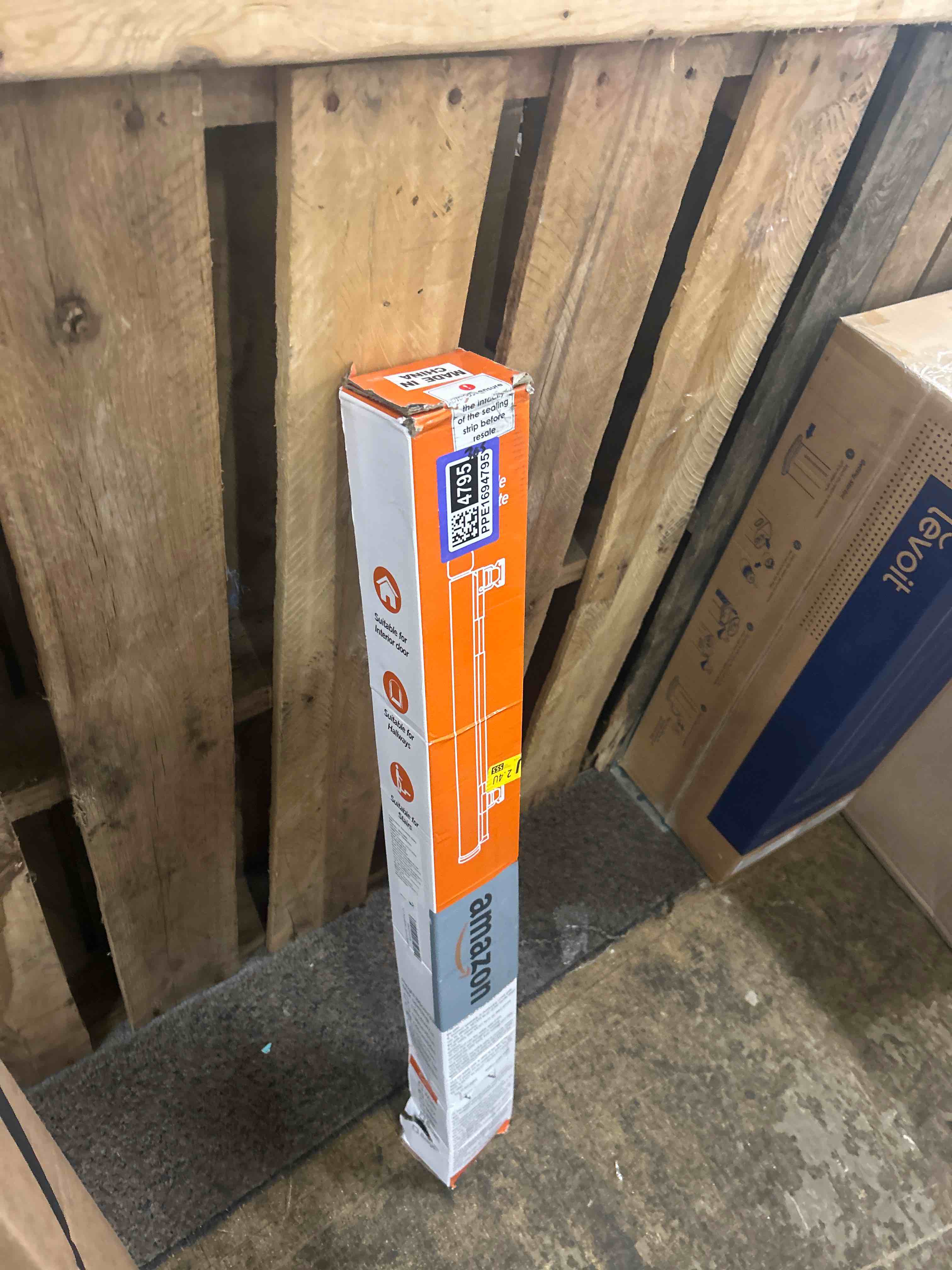 Condition photo showing New/Like New for Retractable Baby Gates, Mesh Dog Gate for Doorways, 33.6" Tall, Expands to 55" Wide,Pet Safety Essential Fit for Baseboards, Wide Toddlers Gates for Hallways, Indoor & Outdoor,Grey