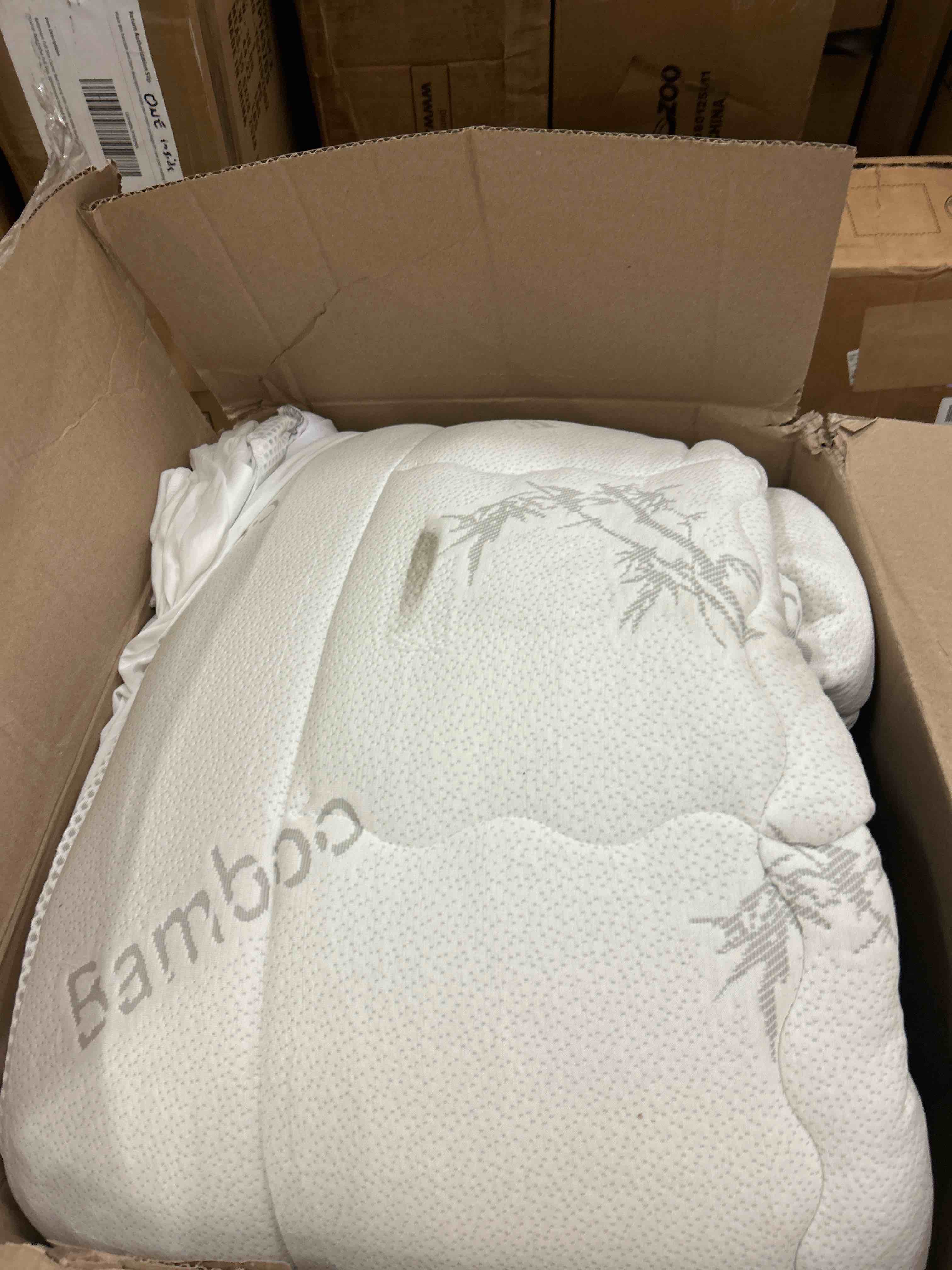 Condition photo showing Good Condition for Ultra Soft Queen Size Mattress Topper - Viscose Made from Bamboo Pillow Top Mattress Pad for Back Pain Relief - Naturally Cooling for Hot Sleepers, White