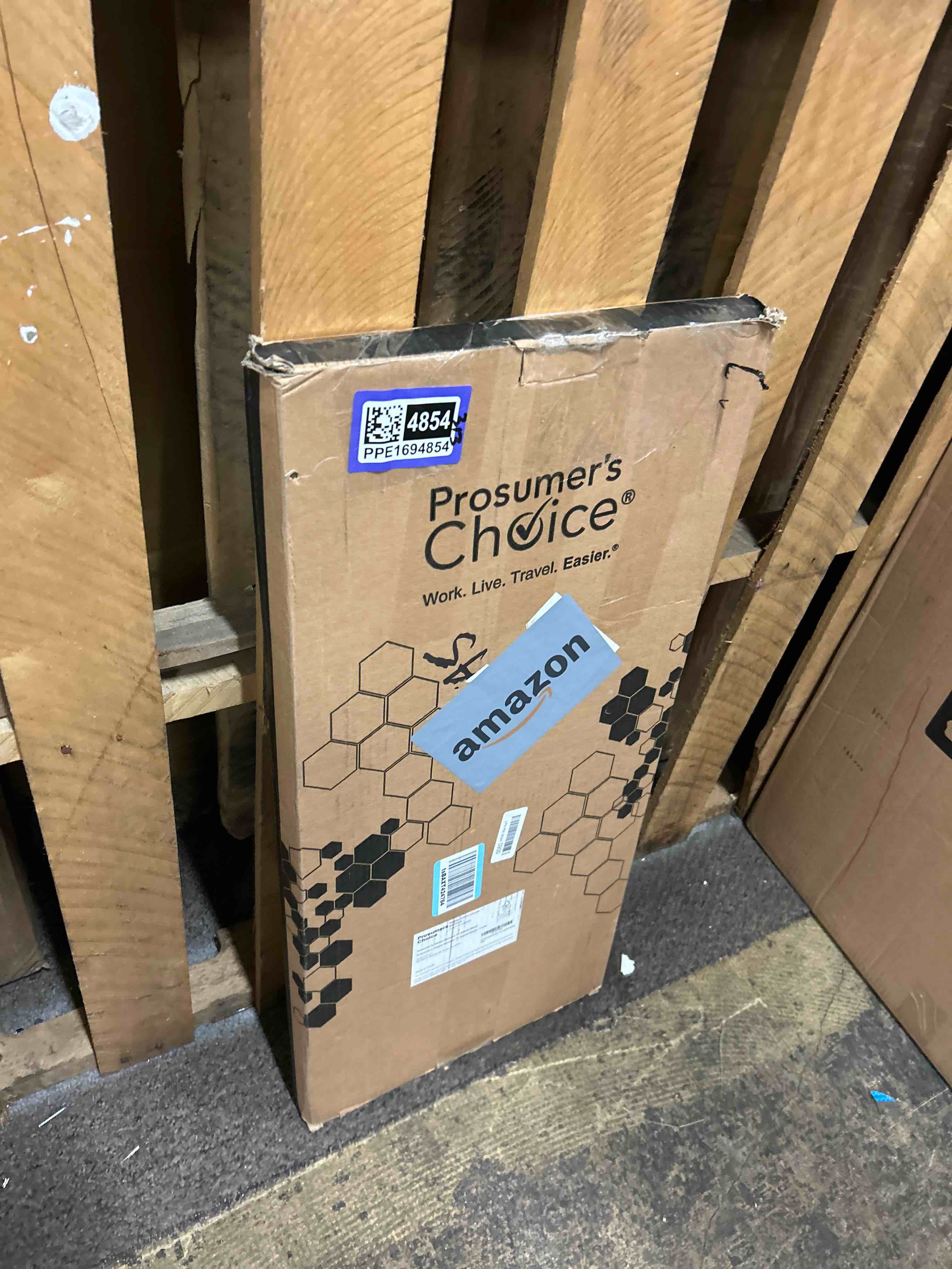 Condition photo showing New/Like New for Prosumer's Choice Bamboo TV Swivel Stand for LED/LCD TV, Monitors, Stereos, 31 inch Base Surface - 360 Rotation - Rotating Computer Stand/Media Console, Entertainment Center for Living Room Bedroom