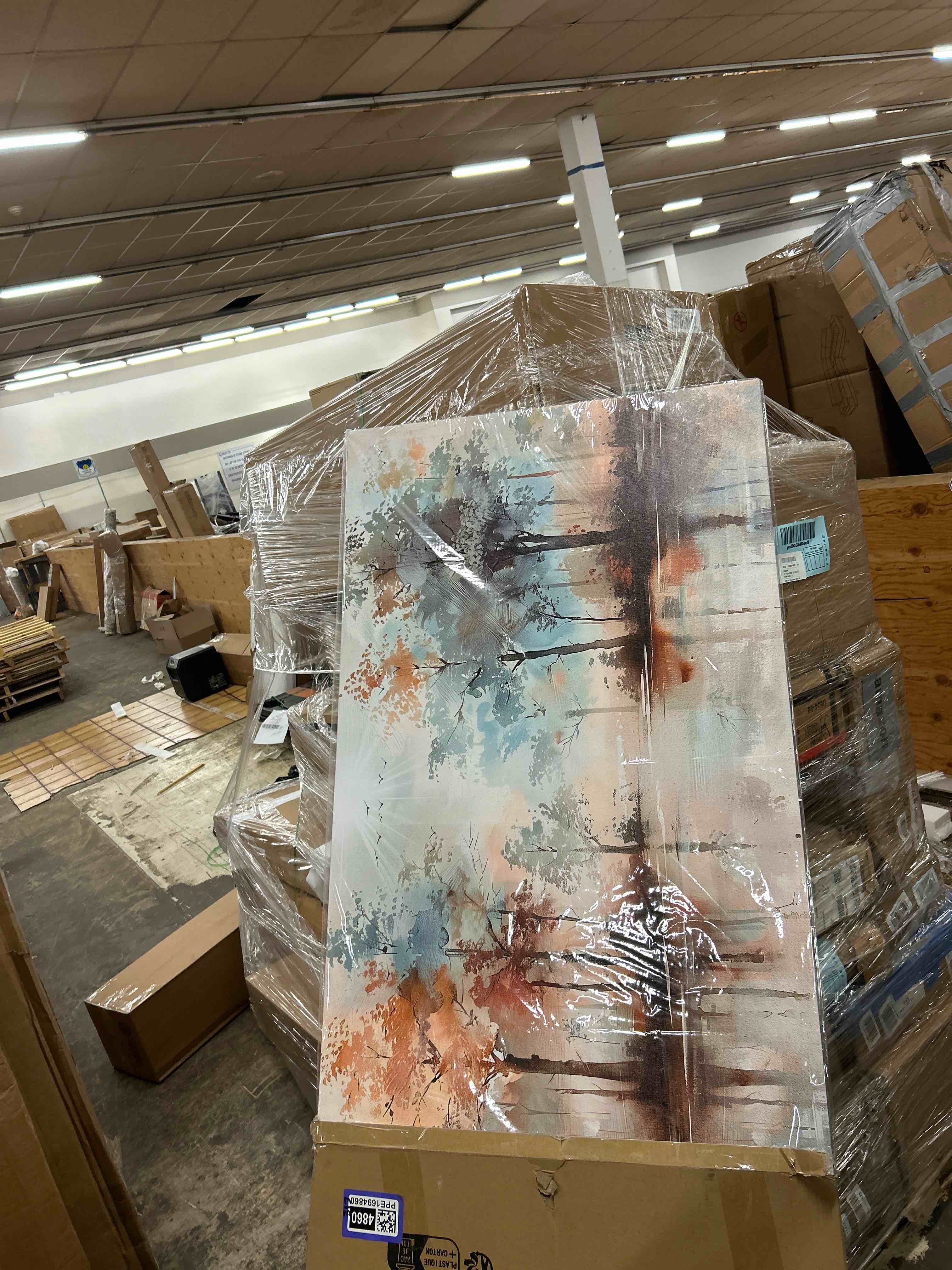 Condition photo showing New/Like New for Lapremoly Boho Wall Decor For Living Room Framed Wall Art for Bedroom Abstract Tree Painting Wall Artworks Hang Pictures For Office Decoration Canvas Prints Room Home Decorations Posters 24"X48"