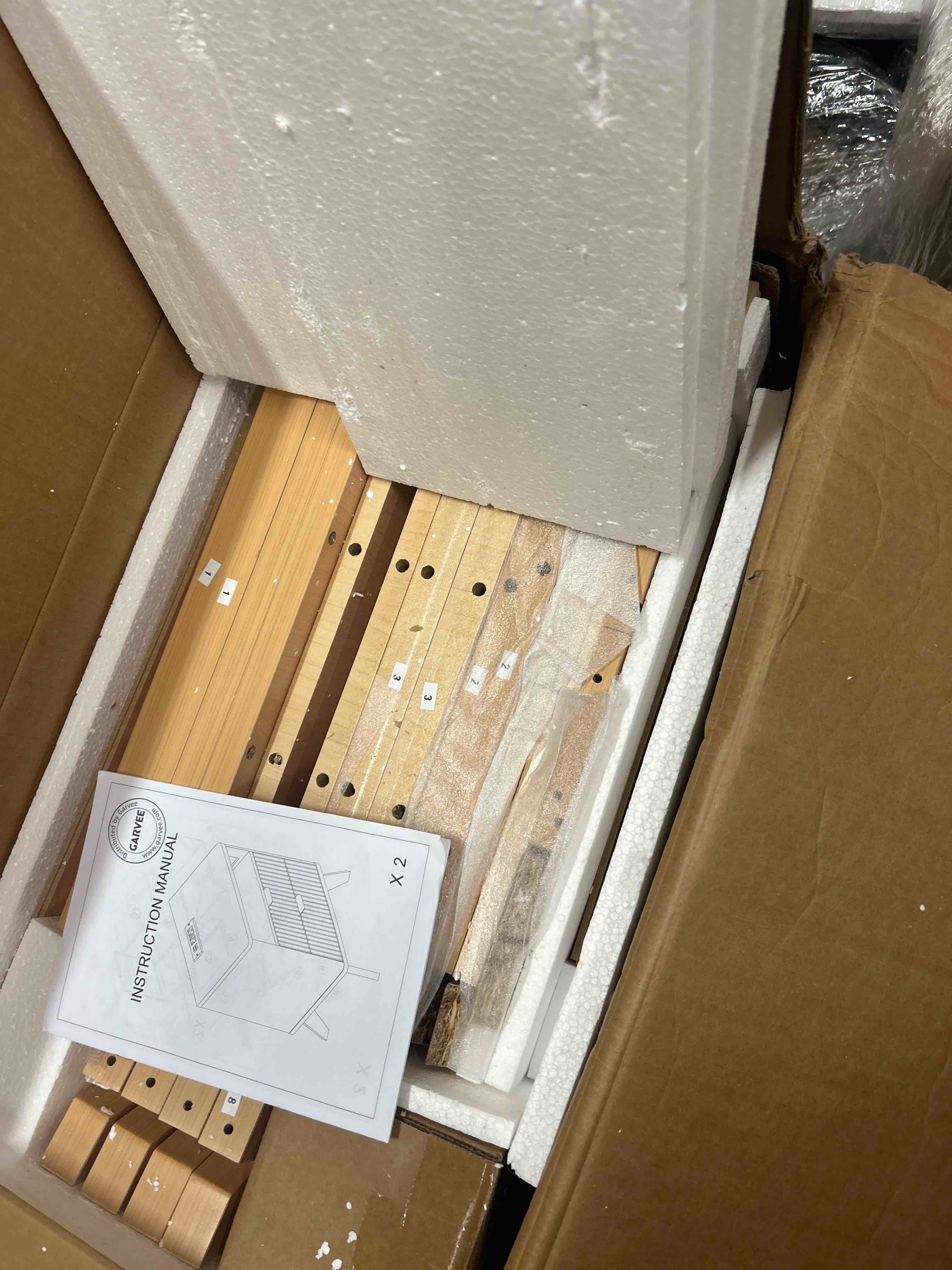 Condition photo showing New/Like New for GARVEE Fluted Nightstand Set of 1/2 with USB Ports Outlets for Living Room