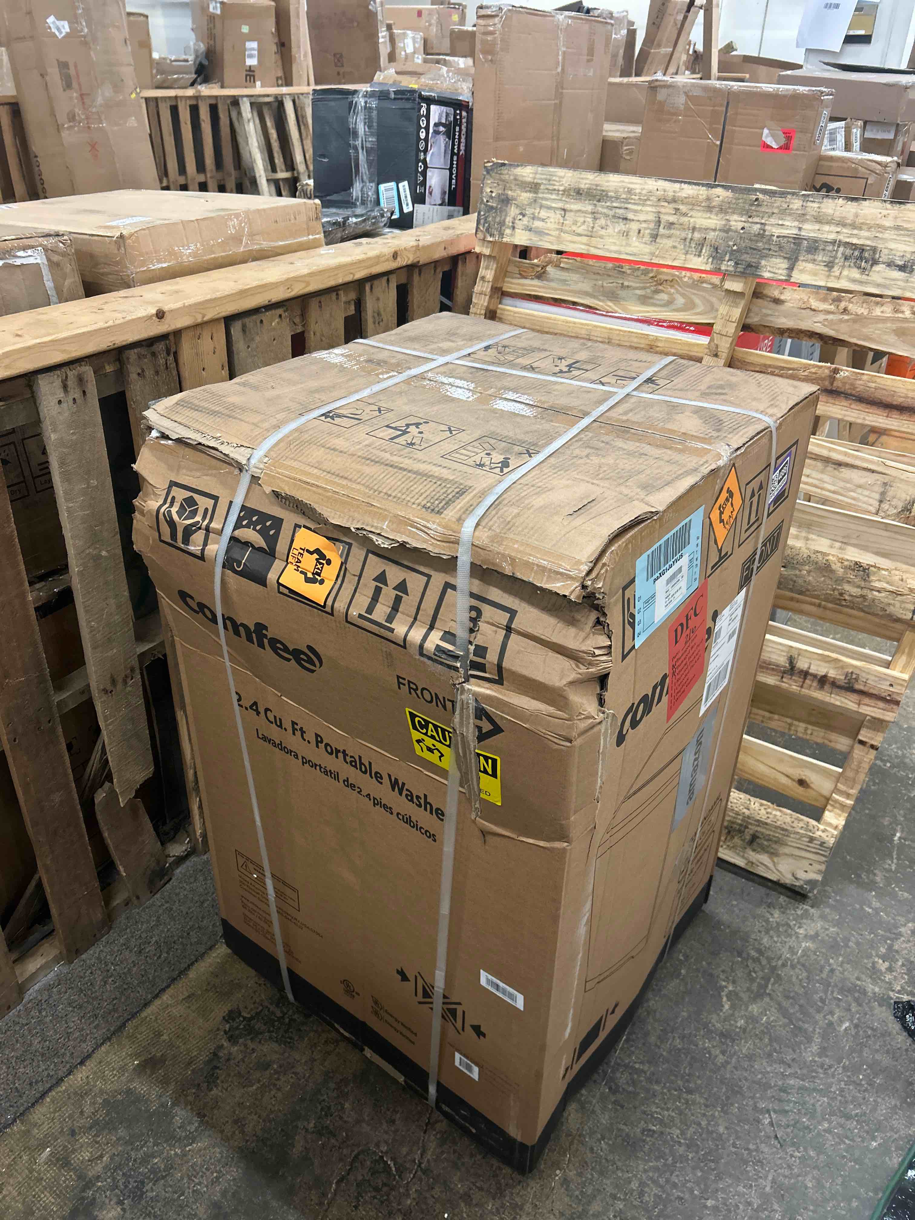 Condition photo showing New/Like New for COMFEE' Washing Machine 2.4 Cu.ft LED Portable Washing Machine and Washer Lavadora Portátil Compact Laundry, 8 Models, Environmentally Friendly, Child Lock for RV, Dorm, Apartment Magnetic Gray