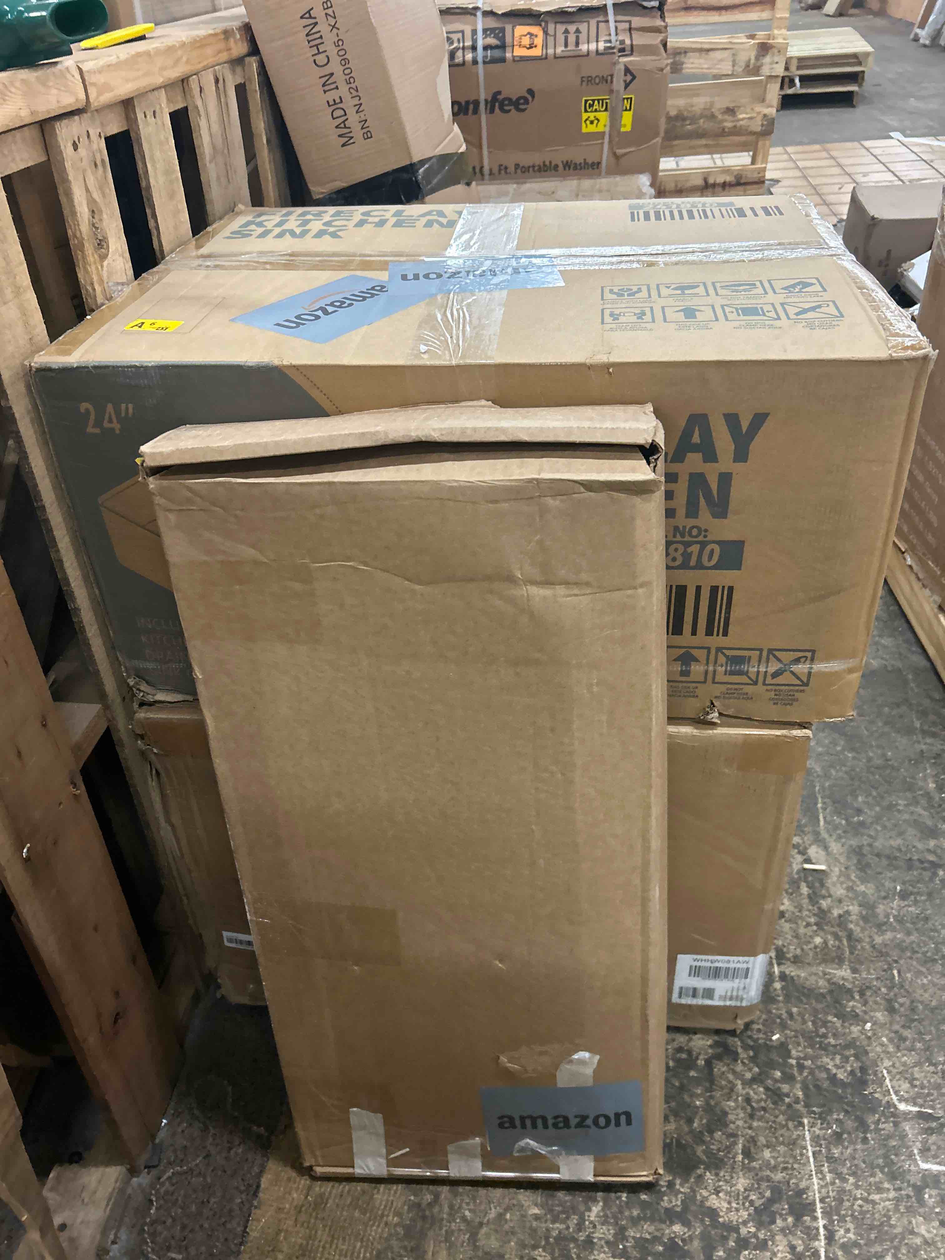 Condition photo showing New/Like New for Allure 12" x 24" x 6.5mm, 12mil Luxury Vinyl Tile Flooring, Europa Brulee Marble Look, Embossed, Waterproof, 1 Box, 12 Tiles/Box, 23.82 sqft/Box