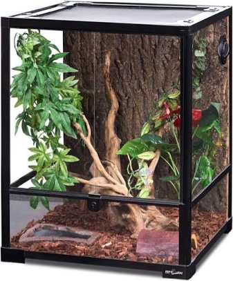 Condition photo showing New/Like New for REPTI ZOO 24" x 18" x 36" Reptile Tall Glass Terrarium Rainforest Habitat Double Hinge Door with Screen Ventilation 67 Gallon Reptile Terrarium Easy Assembly