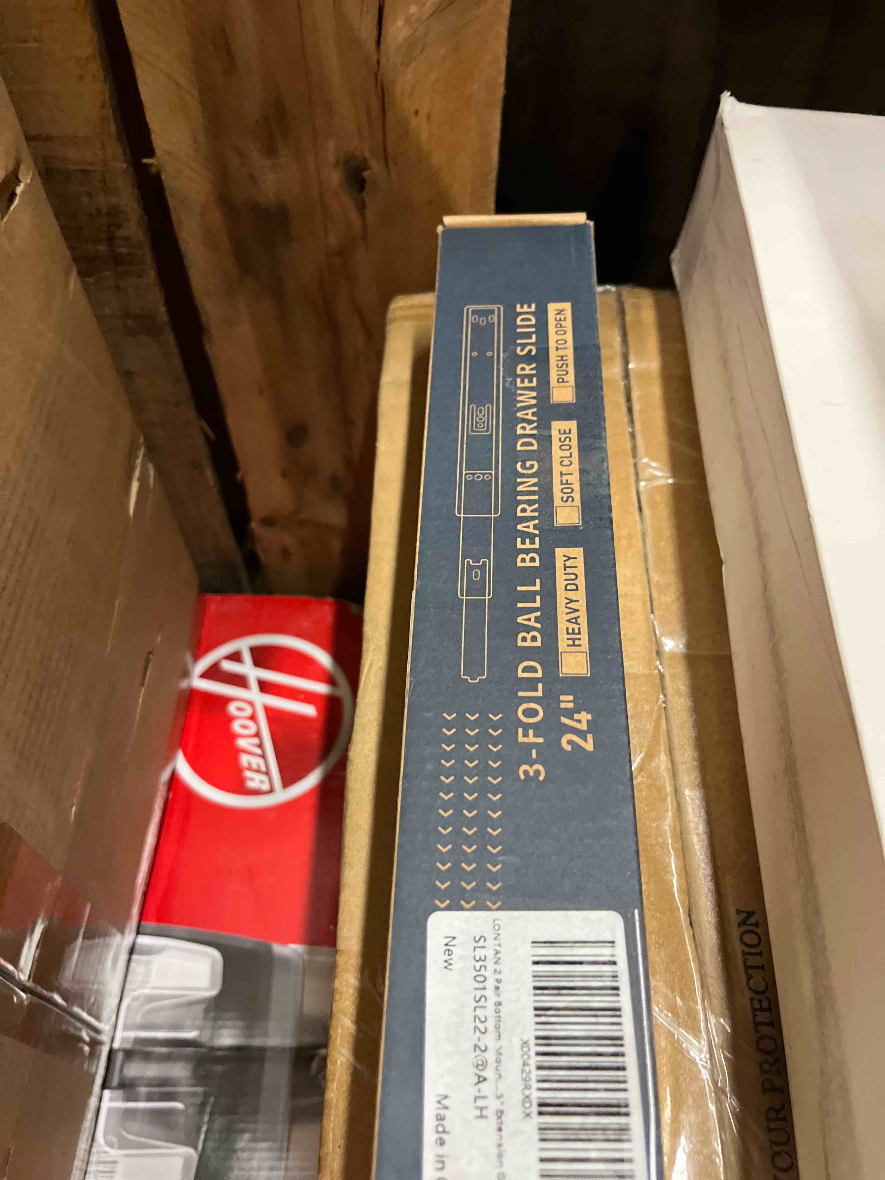 Condition photo showing New/Like New for LONTAN Soft Close Drawer Slides 22 Inch Side Mount Heavy Duty Cabinet Drawer Glides 10 Pairs - Ball Bearing Full Extension Kitchen Cabinet Rails 100 LB Capacity