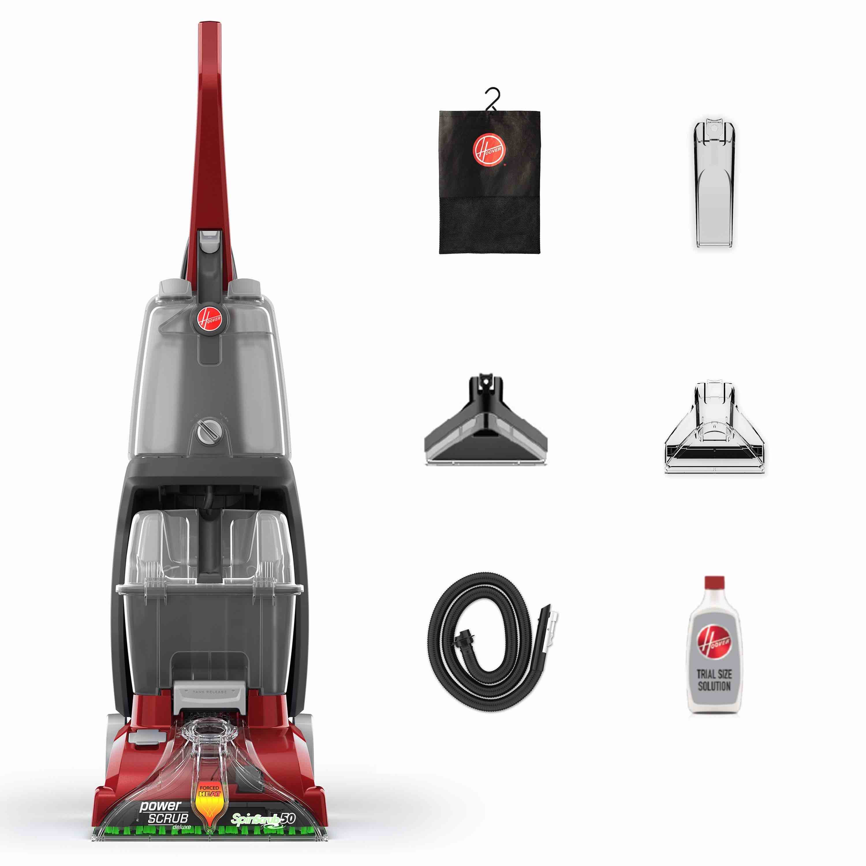 Condition photo showing New/Like New for Hoover PowerScrub Deluxe Carpet Cleaner Machine for Carpet and Upholstery, Deep Cleaning Carpet Shampooer Machine with Multi-Purpose Tools, Pair Carpet Cleaner Solution