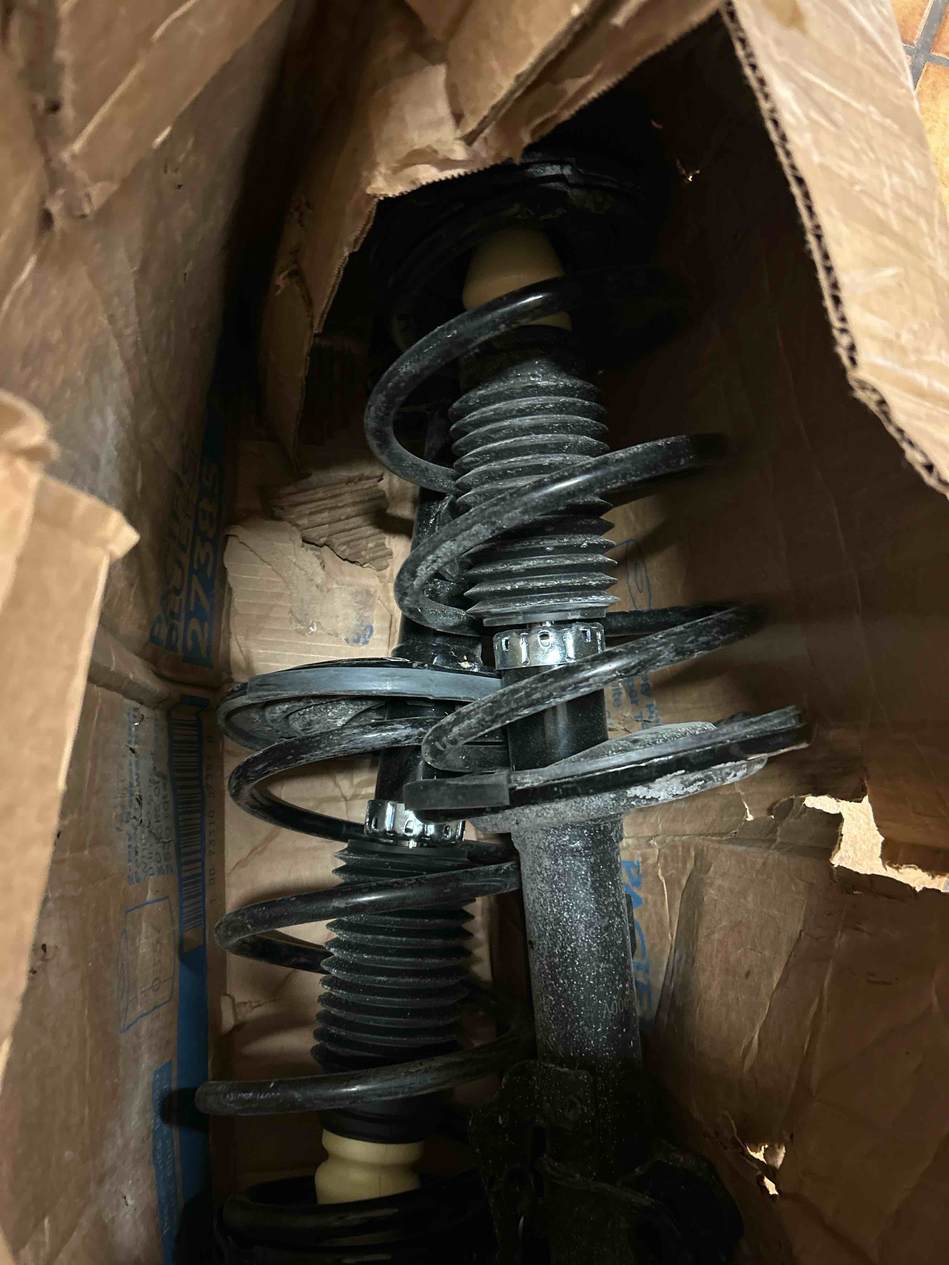 Condition photo showing As Is for TRQ Front Strut and Spring Assembly Set 2 Piece Compatible with 2011-2014 Hyundai Sonata 11-15 Kia Optima