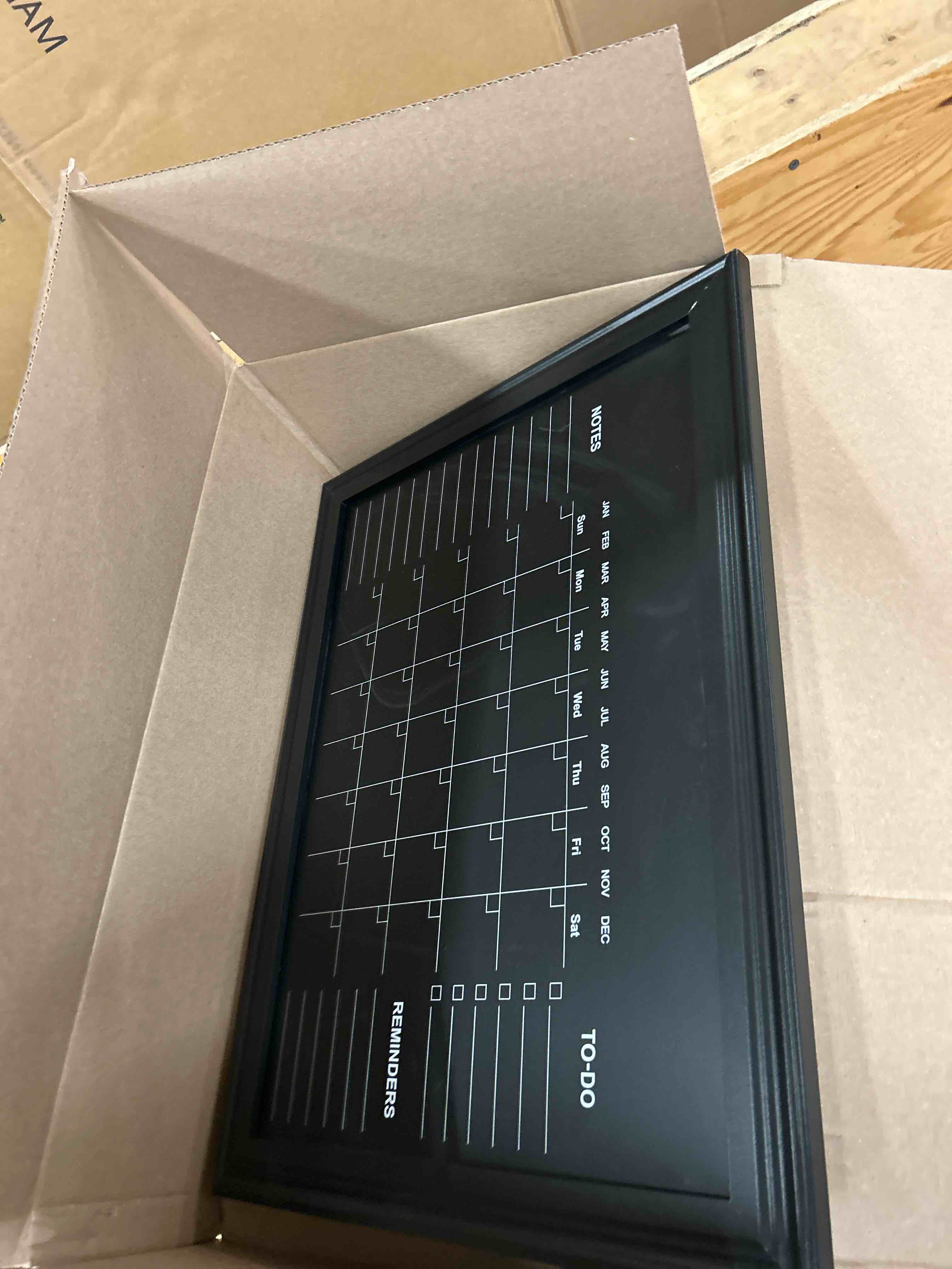 Condition photo showing New/Like New for Magnetic Chalkboard Calendar, 17.7" × 23.6" Monthly and Weekly Calendar Chalk Board for Wall, Family Planner,Black(Family-HB-4560)