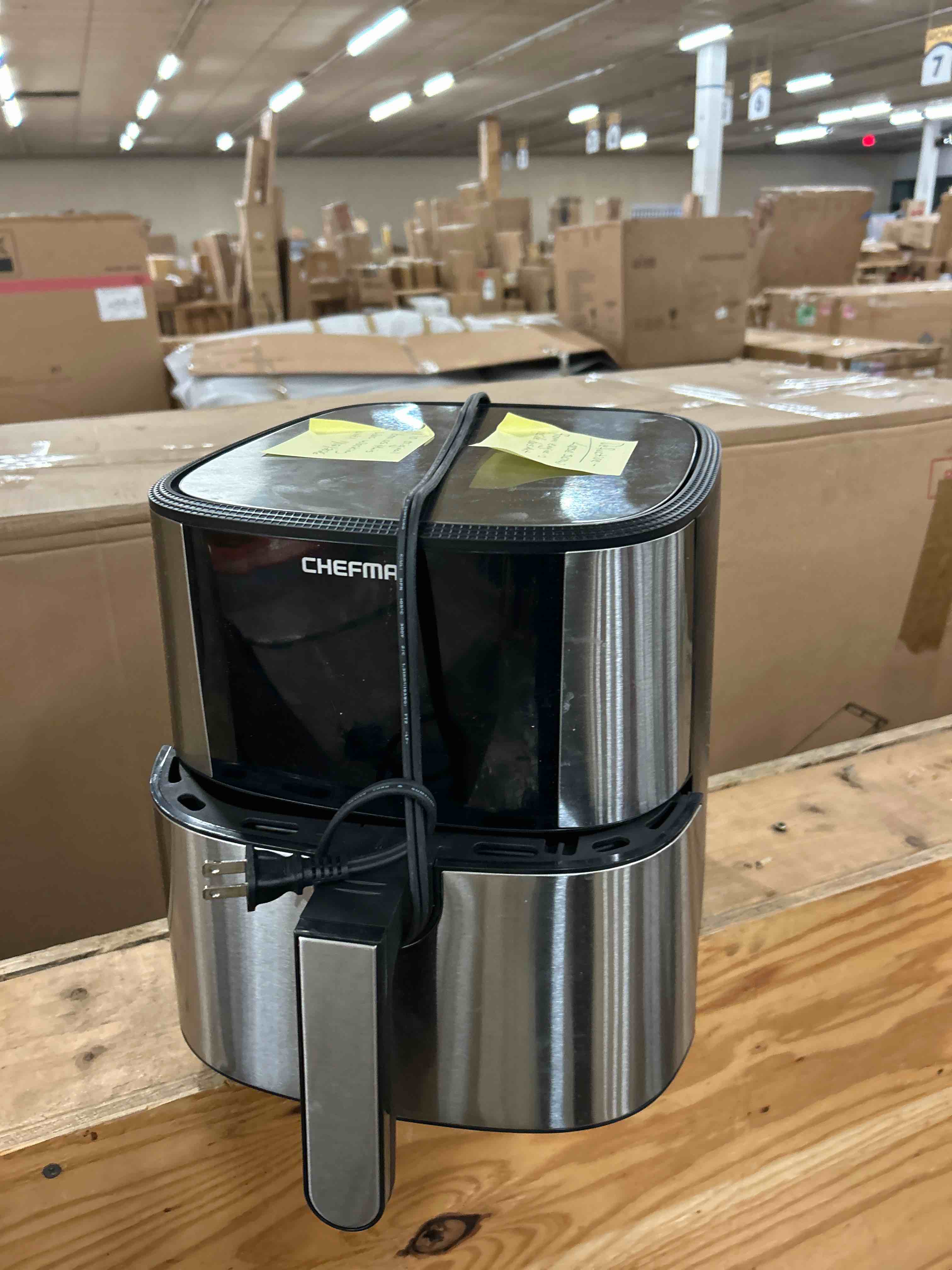 Condition photo showing Good Condition for Chefman Air Fryer 8 Qt | TurboFry® 4-in-1 with 450°F Hi-Fry Option for Crispier Results | Bake, Dehydrate, Frozen | XL Nonstick Dishwasher-Safe Basket | Stainless Steel