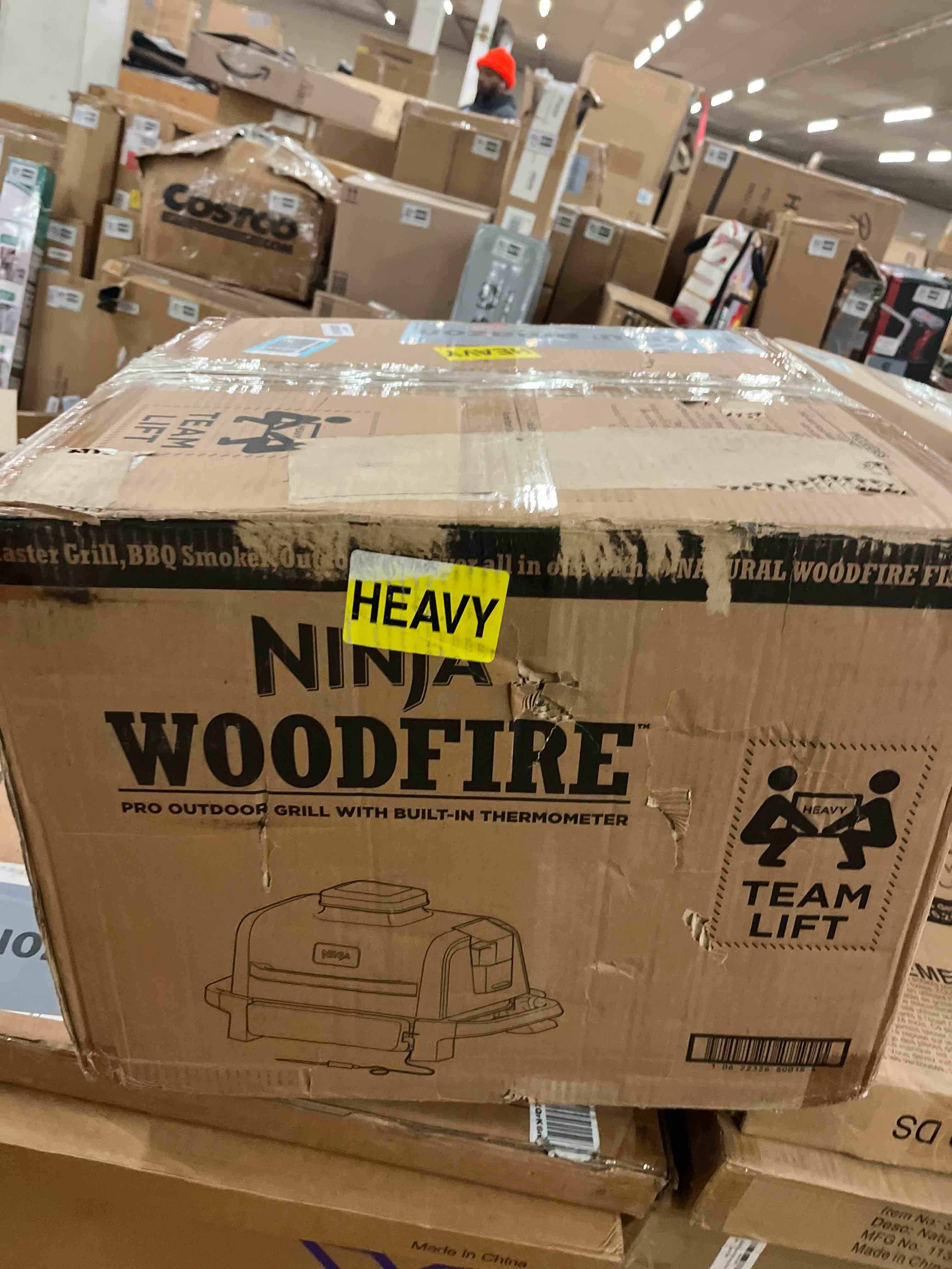 Condition photo showing New/Like New for Ninja Woodfire Outdoor Grill & Smoker, 6-in-1 Functionality, Grill, Smoke, Bake, Roast, Air Fry, Broil, Authentic Woodfire Flavors, Electric Heat, OG321