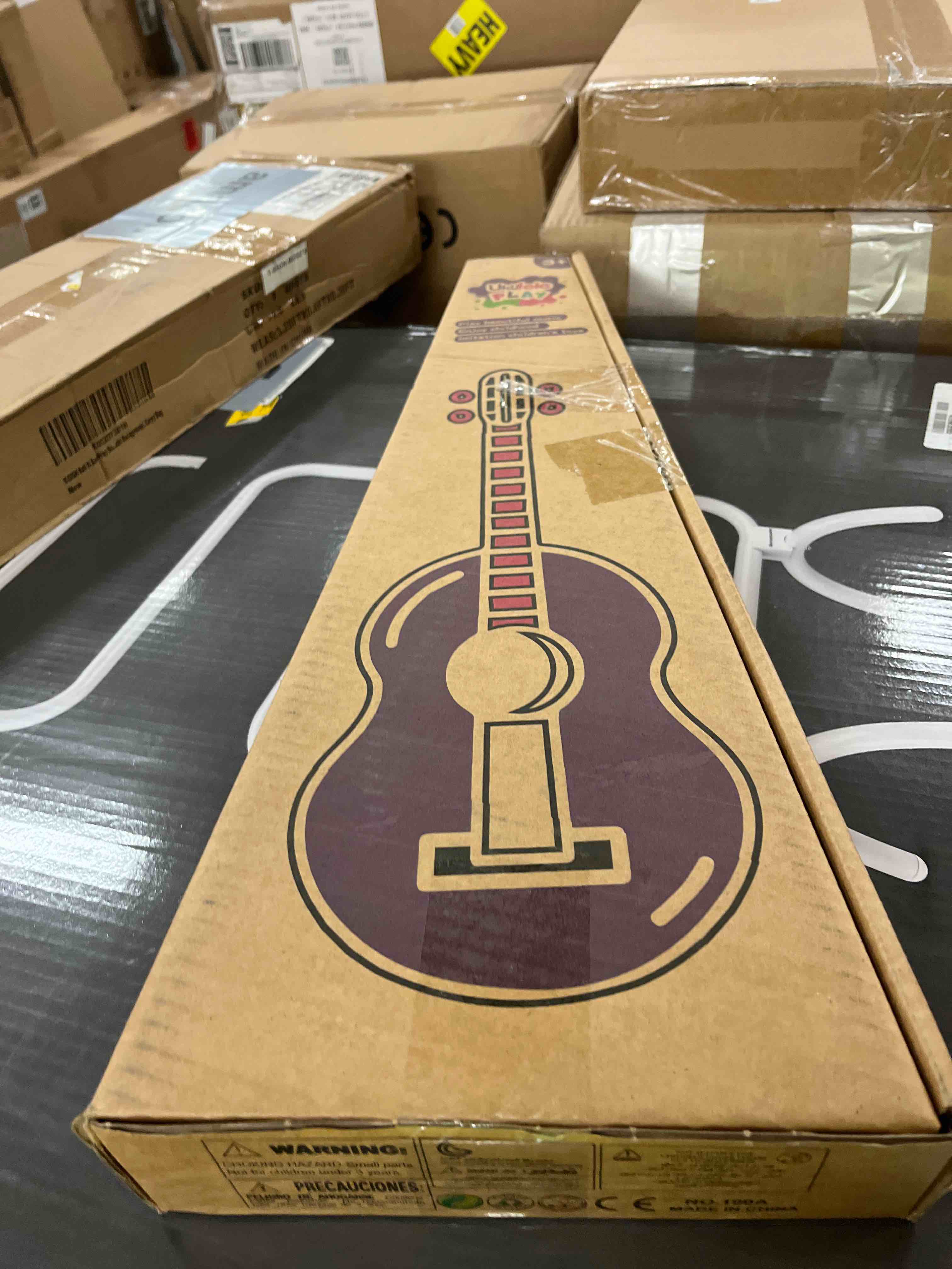 Condition photo showing New/Like New for LeeQee 21in Colorful Graffiti Ukulele Guitar for Kids, 4 Strings Kids Guitar Ukulele Musical Instruments Learning Educational Toys  (Pink)