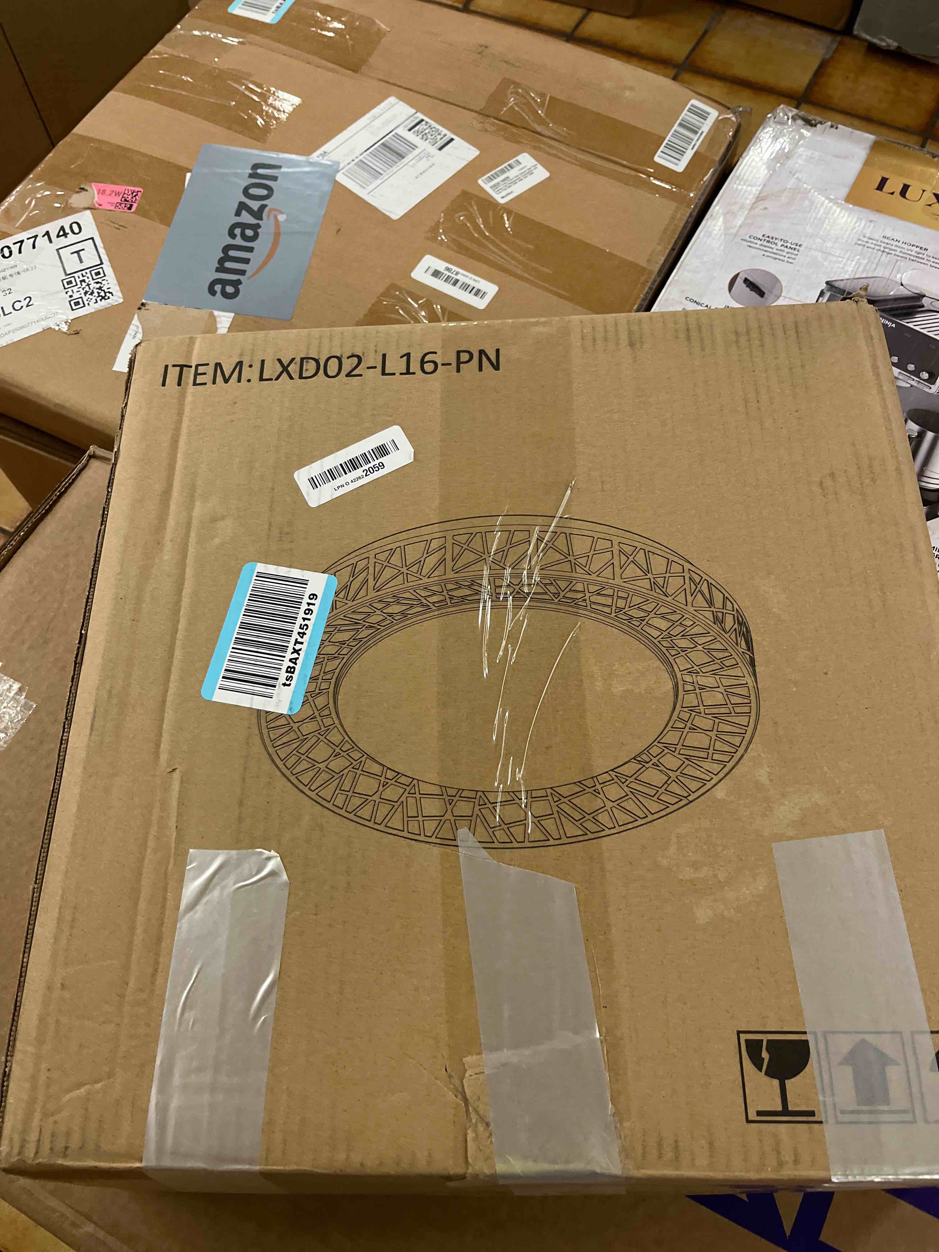 Condition photo showing New/Like New for 16 Inch Flush Mount Ceiling Light, Modern Brushed Nickel LED Ceiling Light Fixture, 28W 2800LM 2700-6500K Adjustable, Dimmable Ceiling Lights for Bedroom, Kitchen, Hallway, Bathroom, ETL