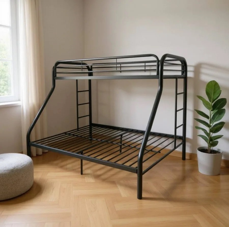 Condition photo showing New/Like New for ACME Tritan Black Twin/Full Bunk Bed 