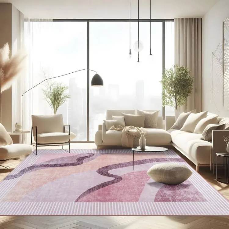 Condition photo showing New/Like New for Amii Abstract Stripe Contemporary Ivory/Gray/Charcoal Area Rug ( 5 x 8 Foot)