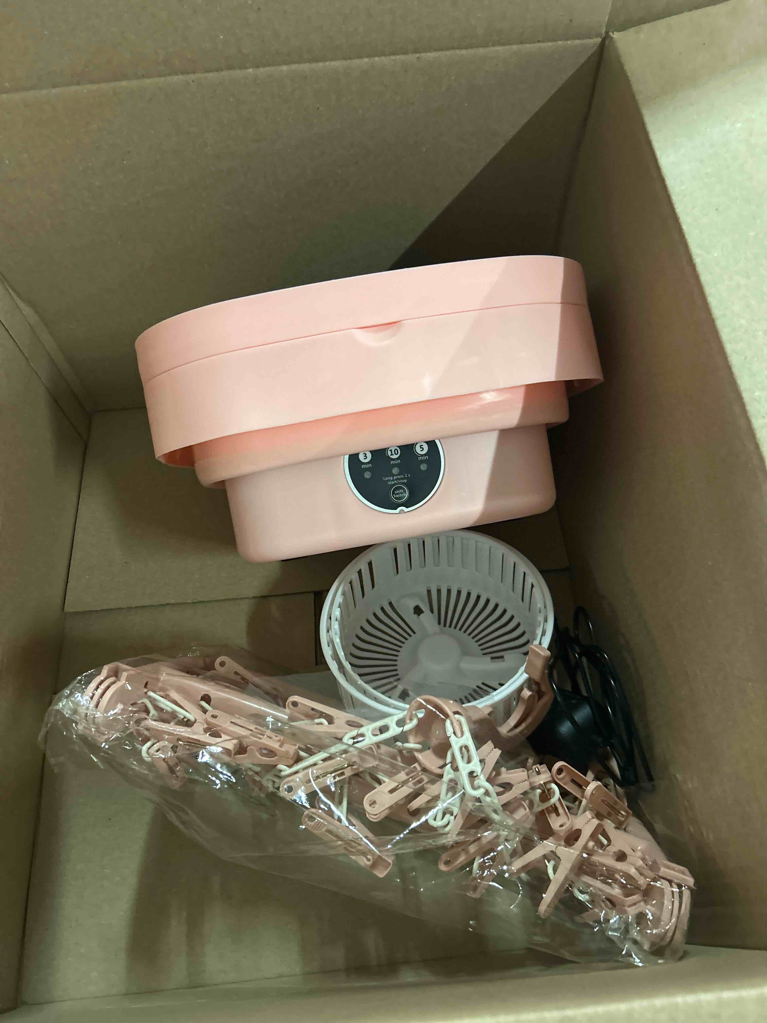 Condition photo showing New/Like New for Portable Washing Machine 16L Foldable Mini Washer with Drying Rack,Spin Basket,Top Fill Port,Water Inlet Hose&Drainage Pipe–Compact Collapsible Laundry Set for Small Clothes,Apartments,Dorms,Travel&RV