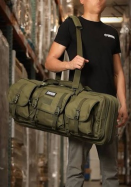 Savior Equipment American Classic Tactical Double Long Gun Bag Pistol Transportation Case w/Backpack Strap, 36 Inch Olive Drab Green