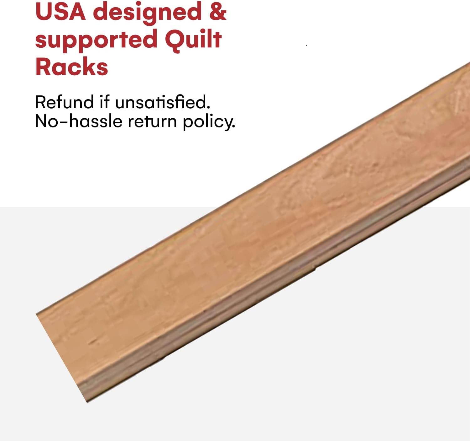 Condition photo showing New/Like New for Precision Quilting Tools Quilt Hanger Rack  Modern Wood  Clamp for Quilts  48  Light Stain