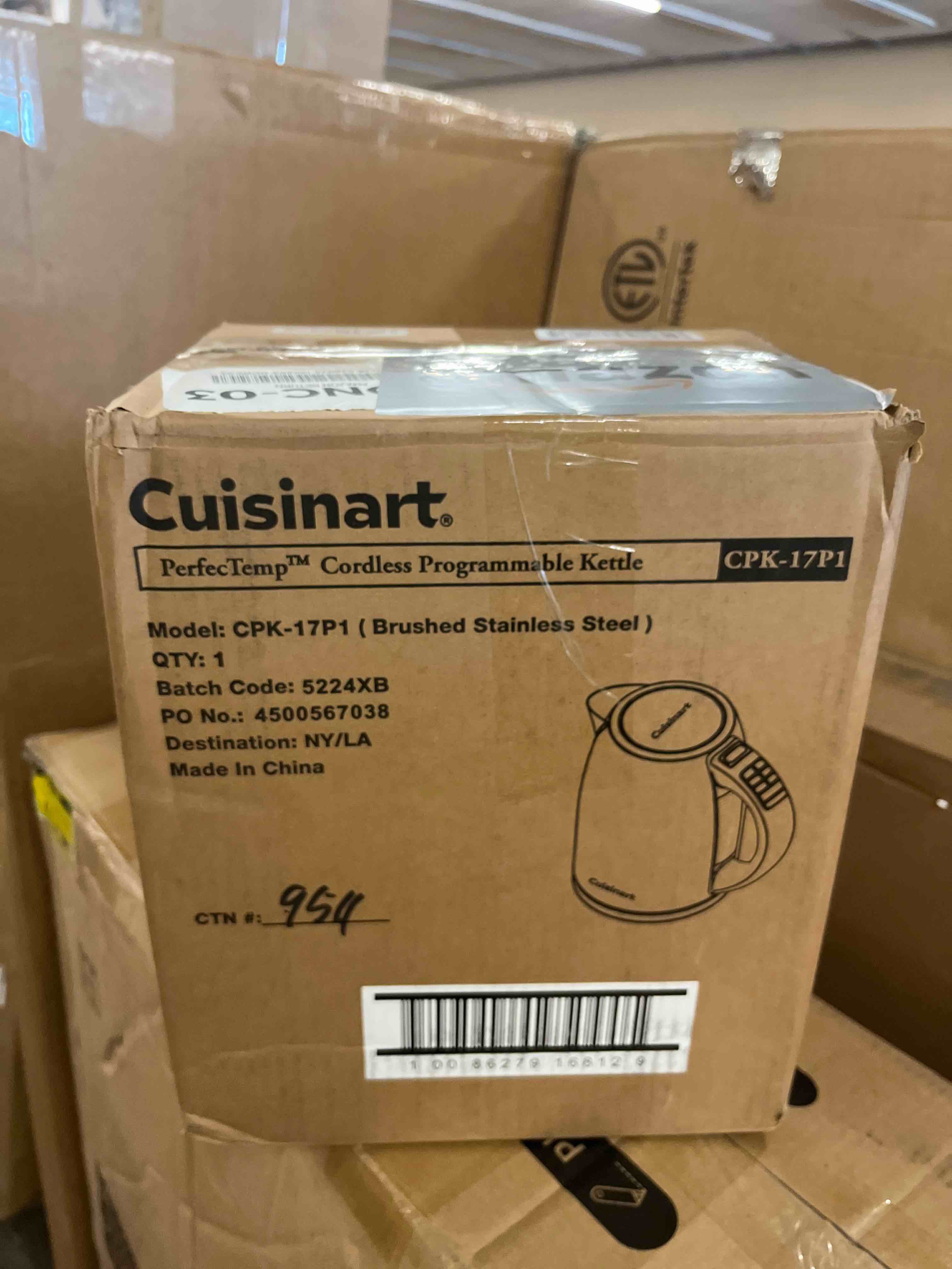 Condition photo showing New/Like New for Cuisinart PerfecTemp Cordless Electric Kettle with Preset Temperature Controls