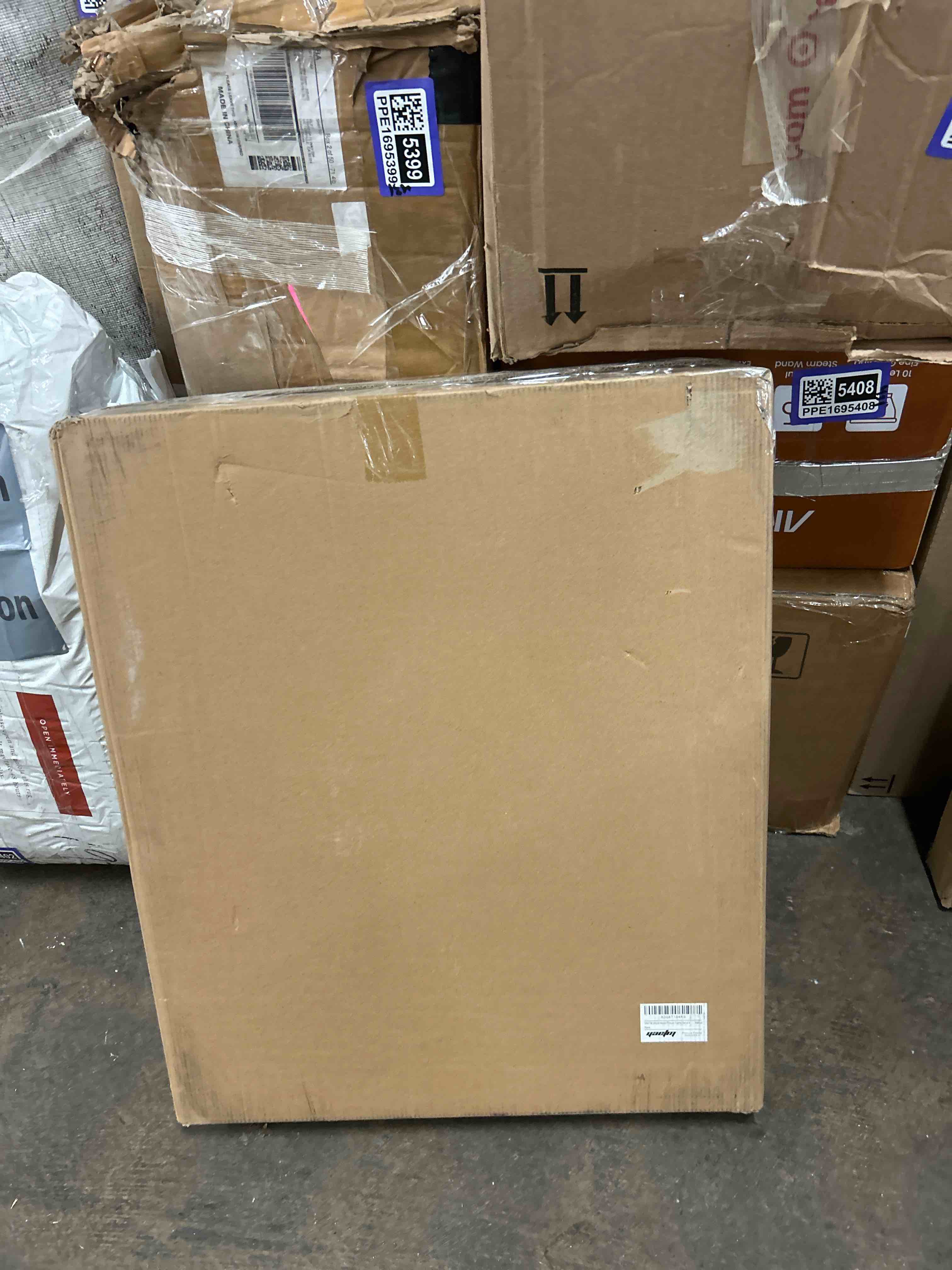 Condition photo showing New/Like New for Yaetm 20x24 Picture Frame Matted to 16x20 - Brown Walnut, Solid Wood 20 x 24 Frame for Poster & Art Print, Lightweight, Horizontal and Vertical Wall Hanging for Photo Gallery (Single, Walnut)